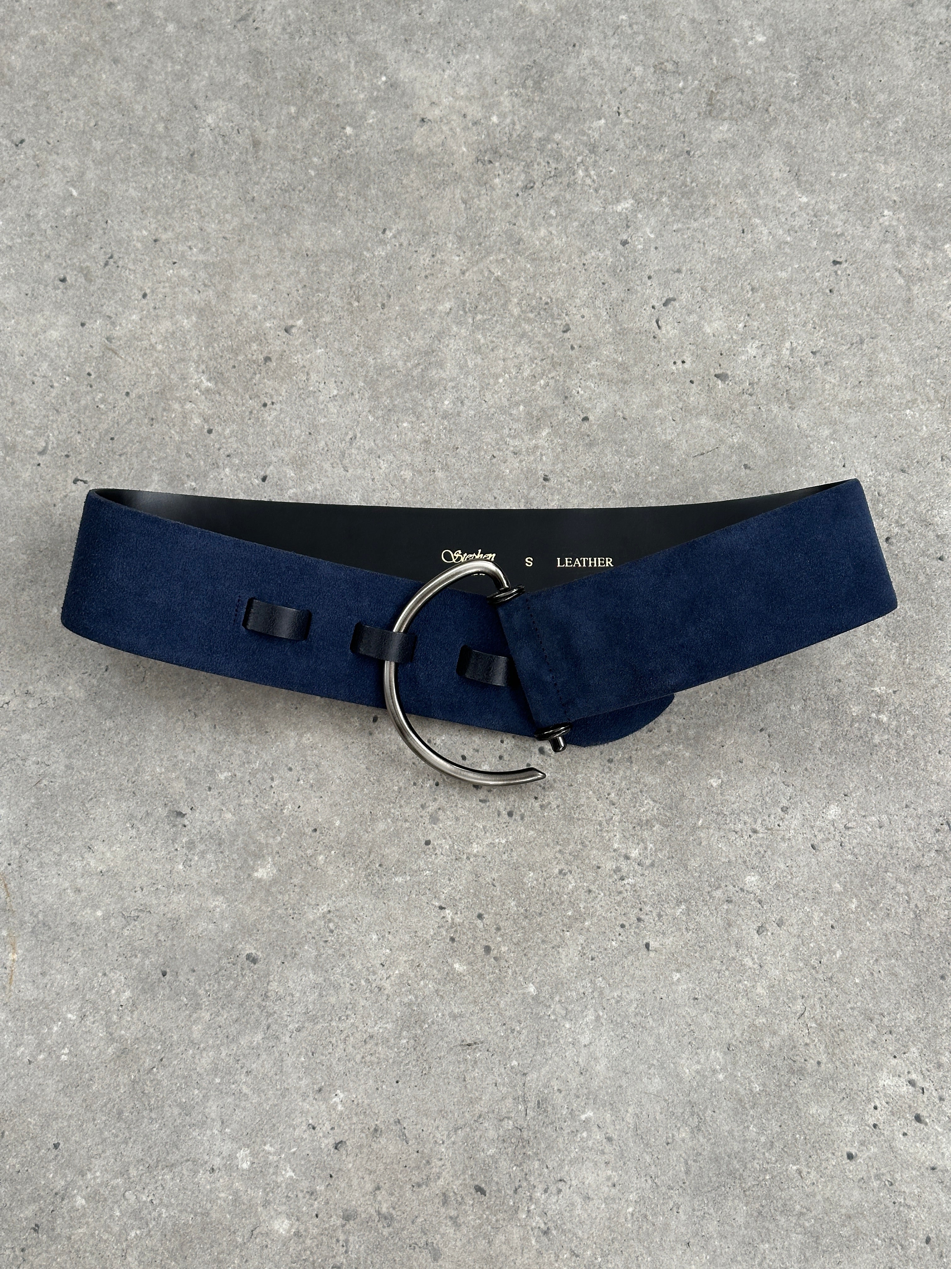 Vintage 2000s Suede D Ring Chunky Belt - W29-33
