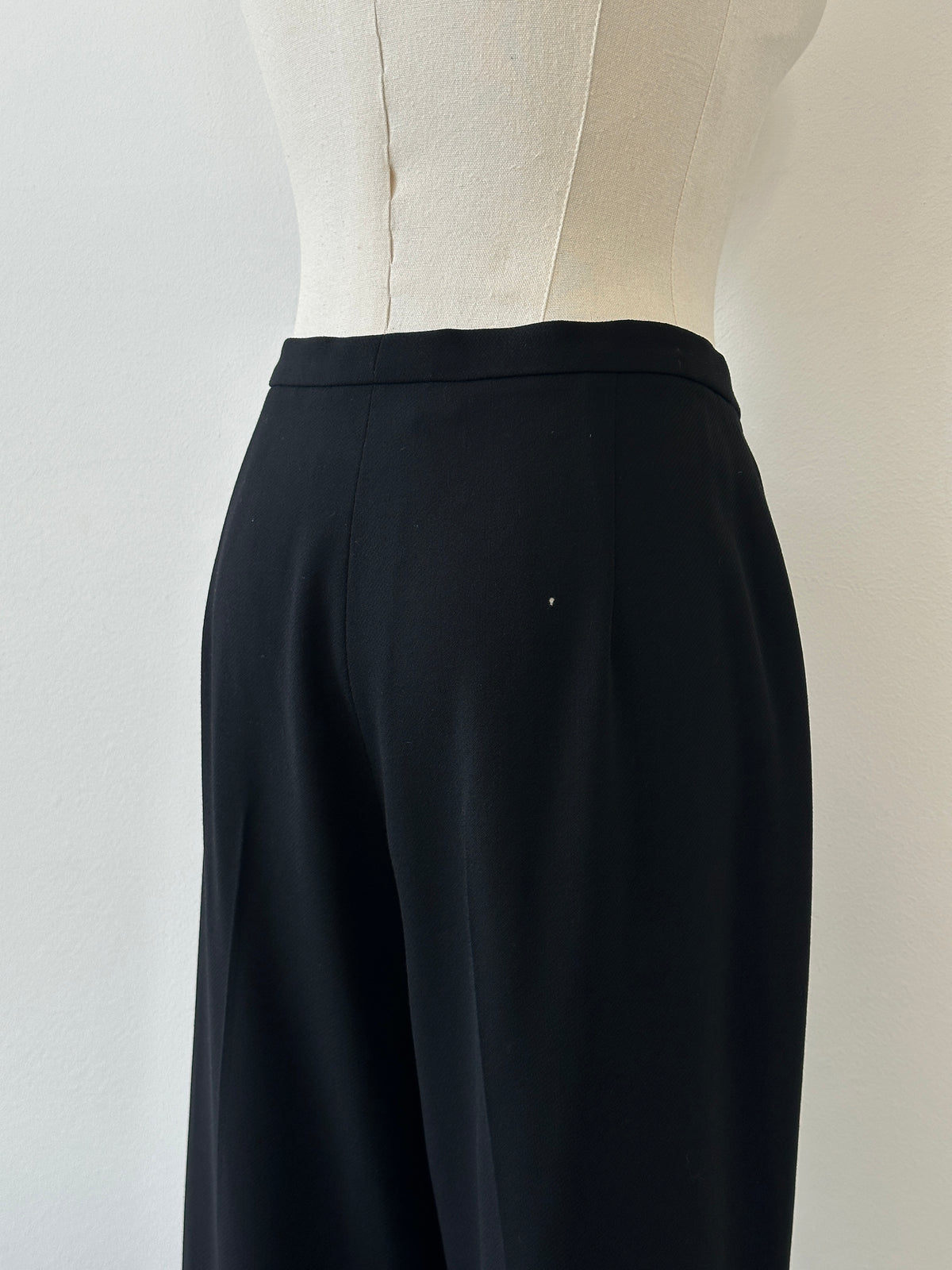 Max Mara 1990s Pure Wool Straight Leg Trouser - W28