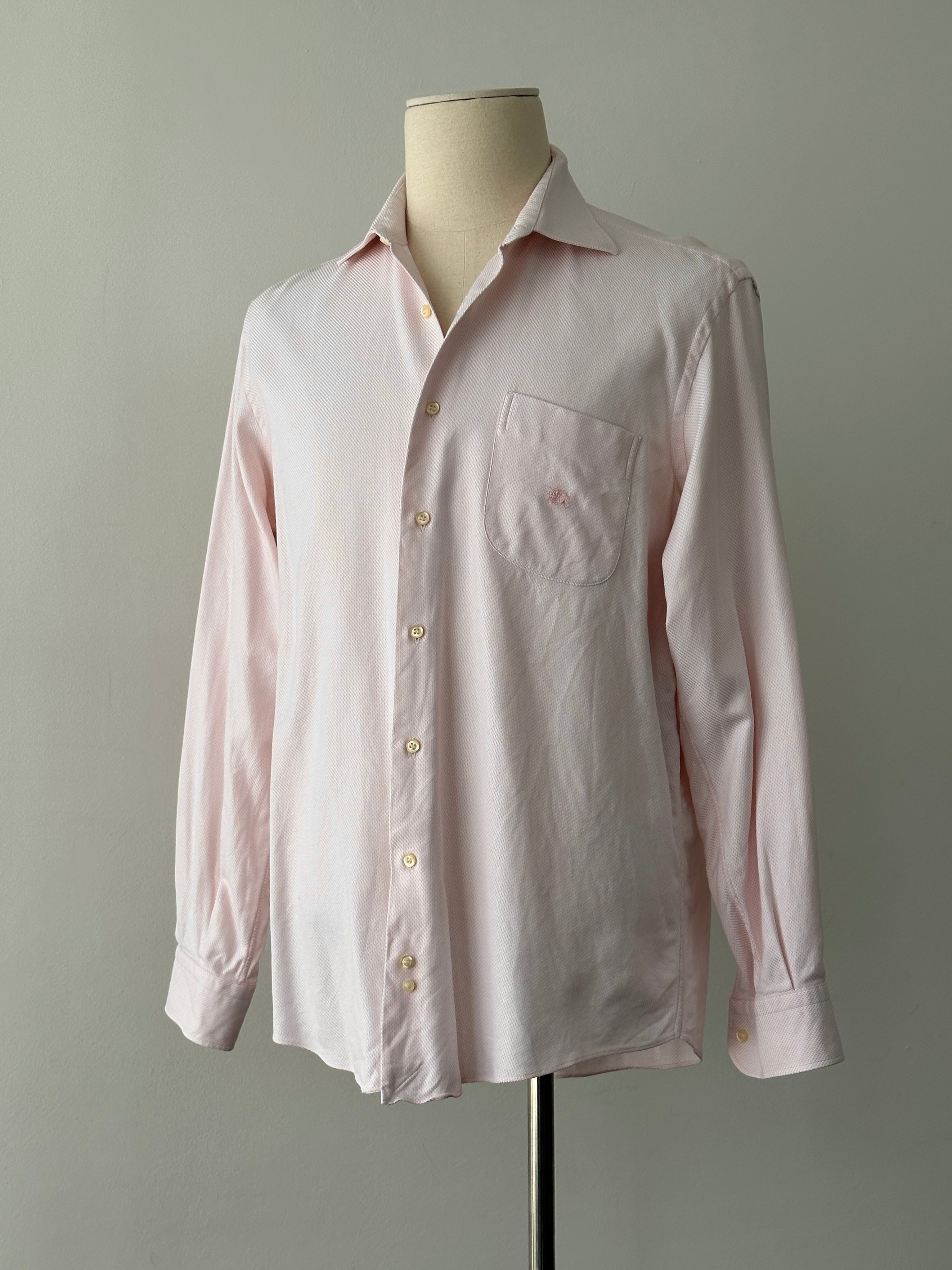 Burberry London 2000s Cotton Logo Shirt - M