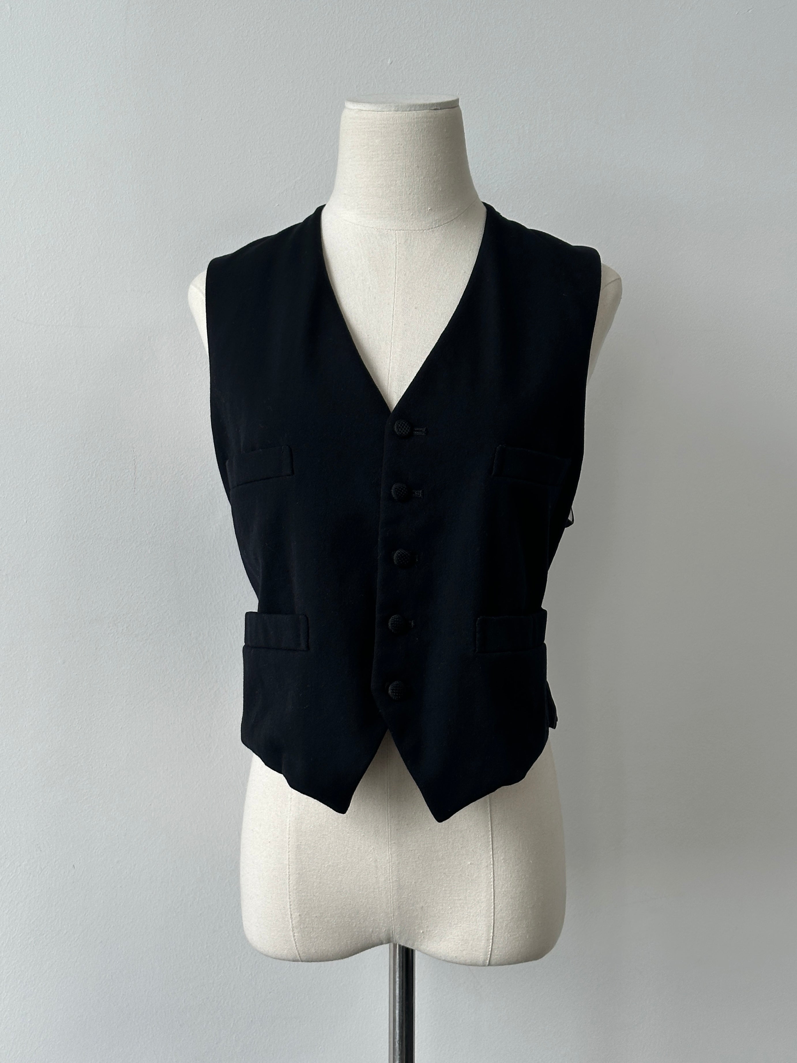 Vintage 1990s Pure Wool Tailored Waistcoat - M