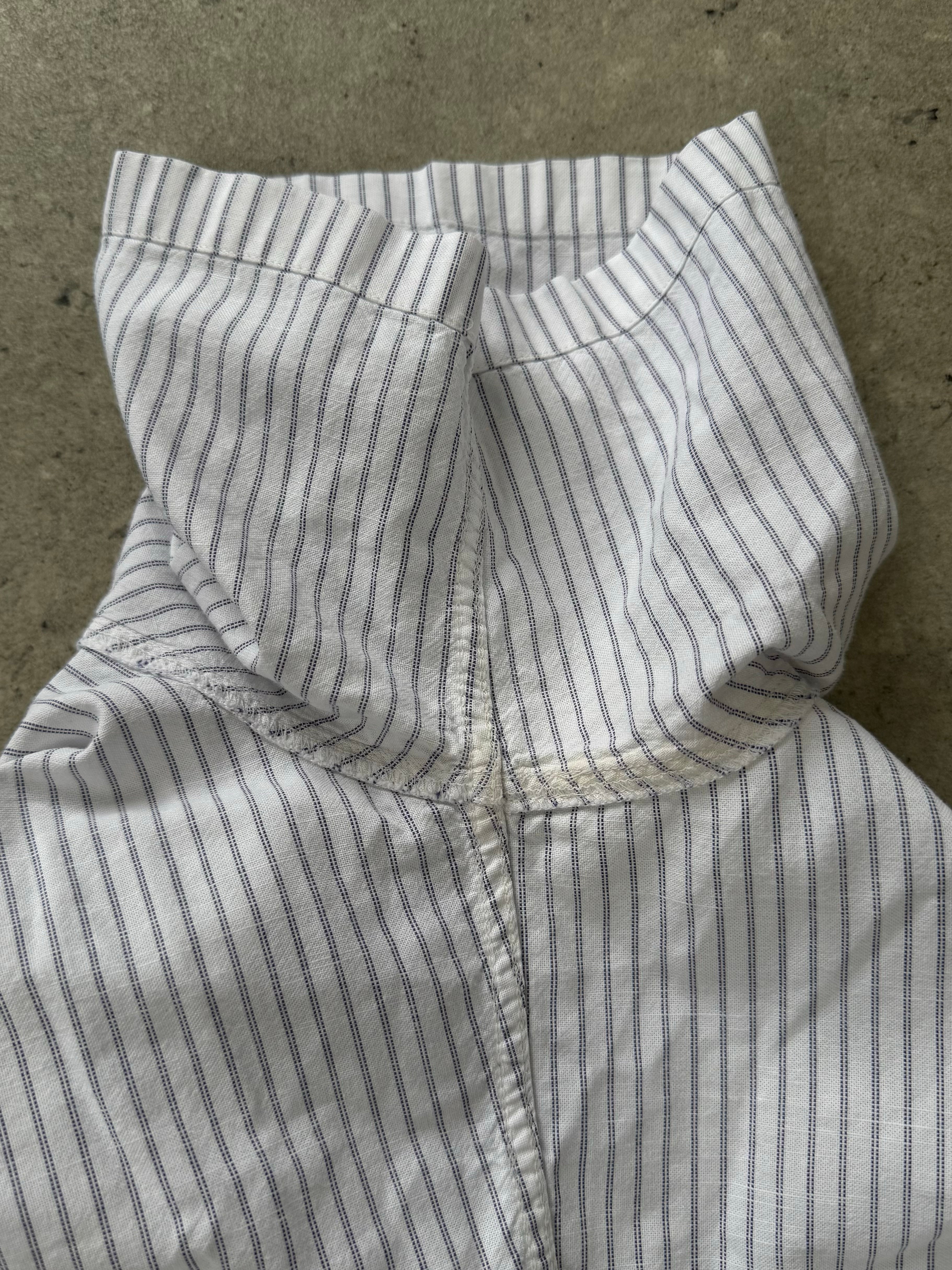 Armani Jeans 2000s Pure Cotton Striped Short Sleeve Shirt - M