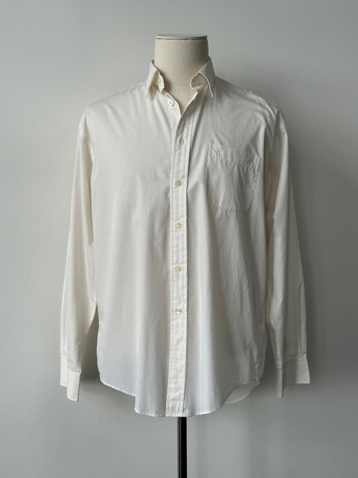 Yves Saint Laurent Pour Homme 2000s Cotton Logo Shirt - M