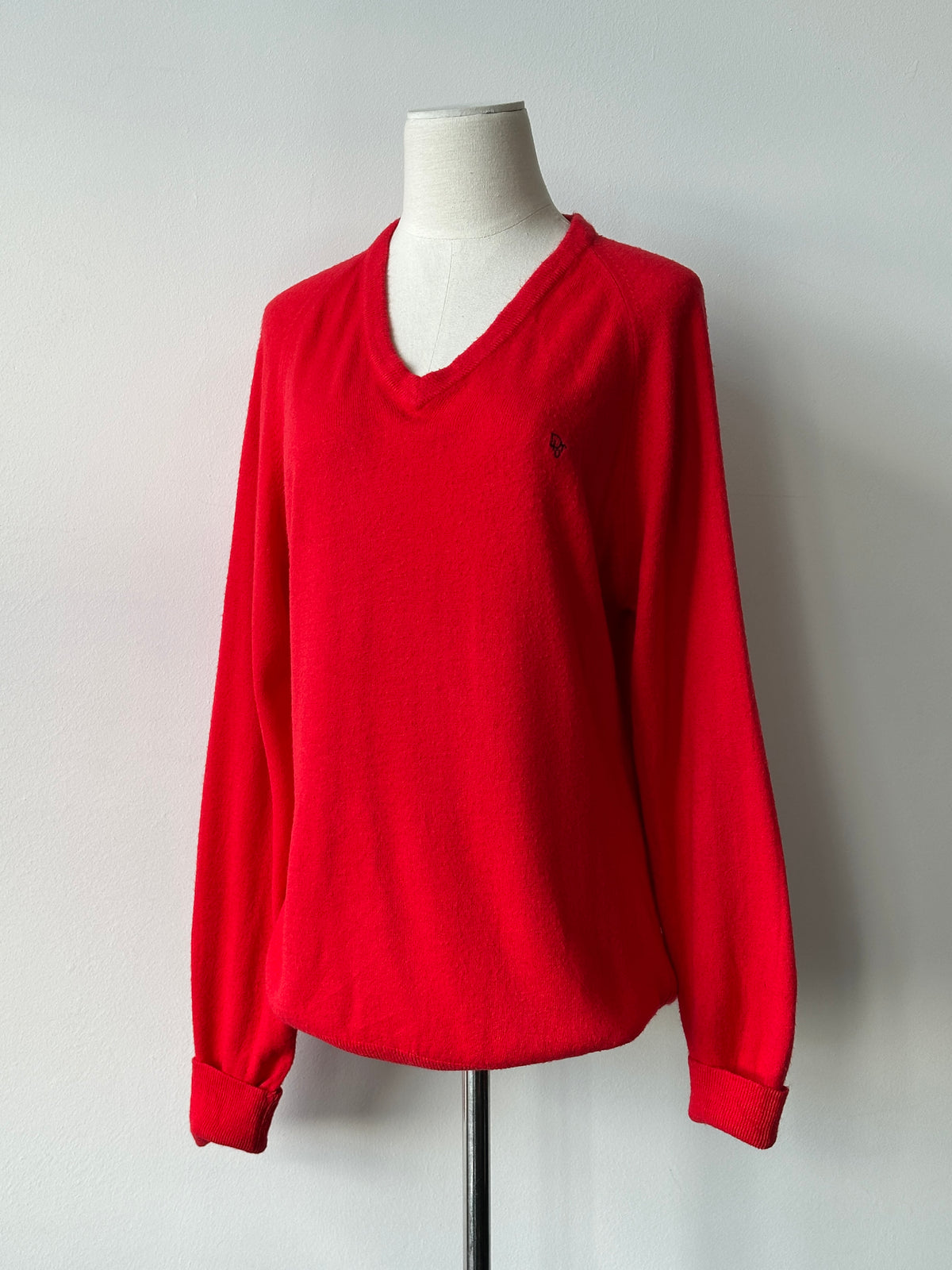 Christian Dior 1990s V Neck Logo Jumper - M