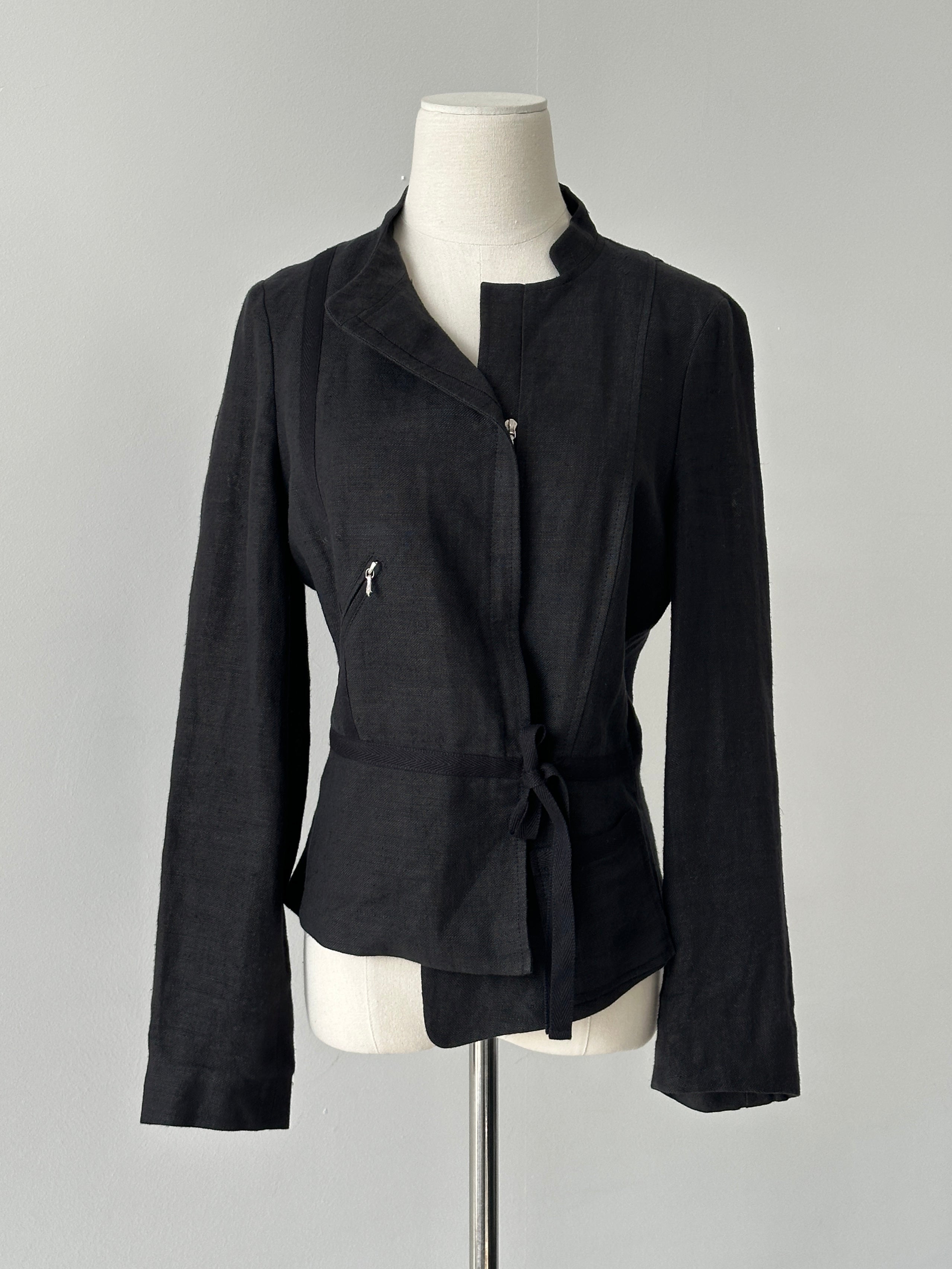 Vintage 1990s Pure Linen Tailored Jacket - S