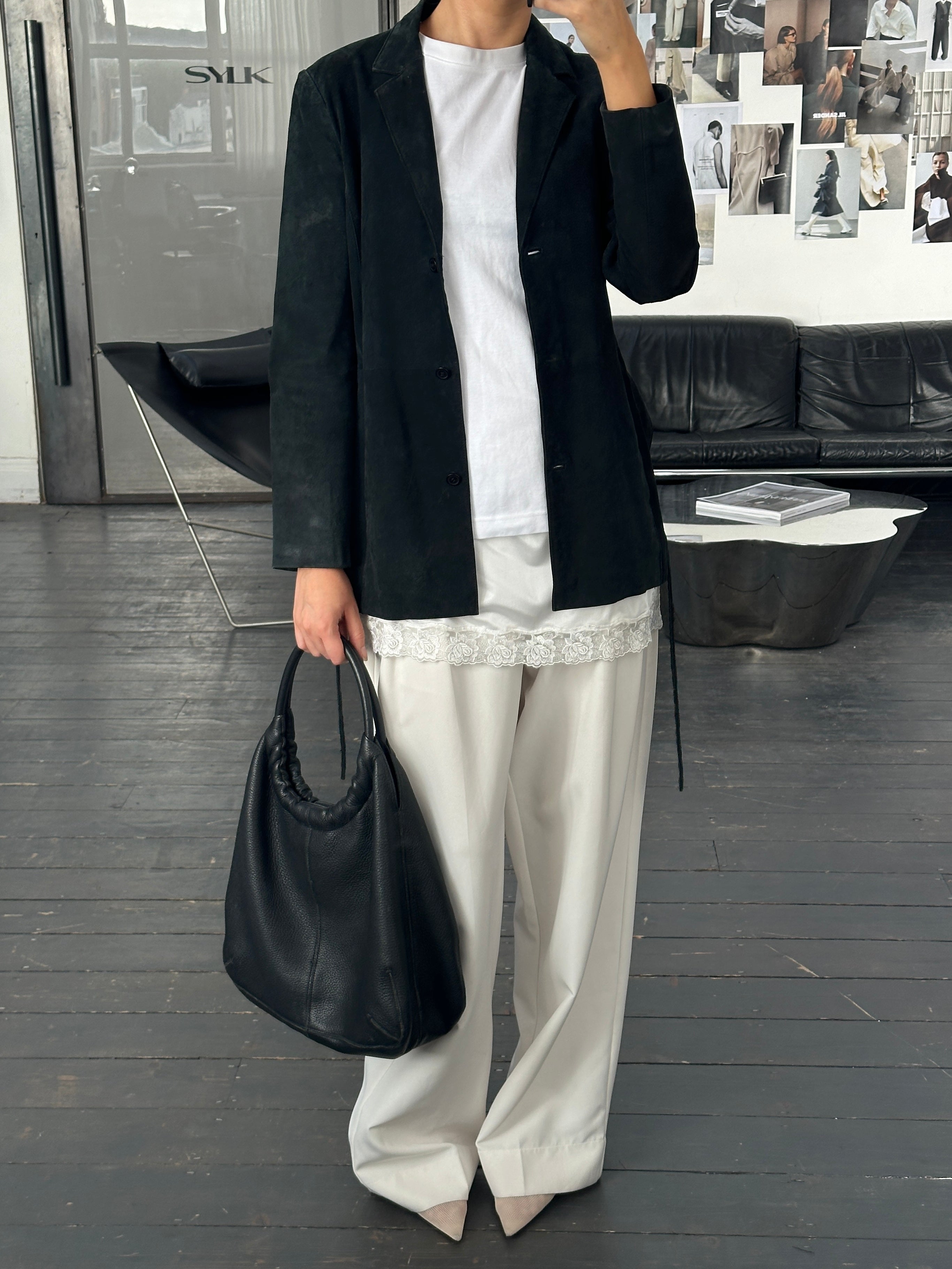 Vintage 1990s Suede Belted Jacket - S/M - SYLK