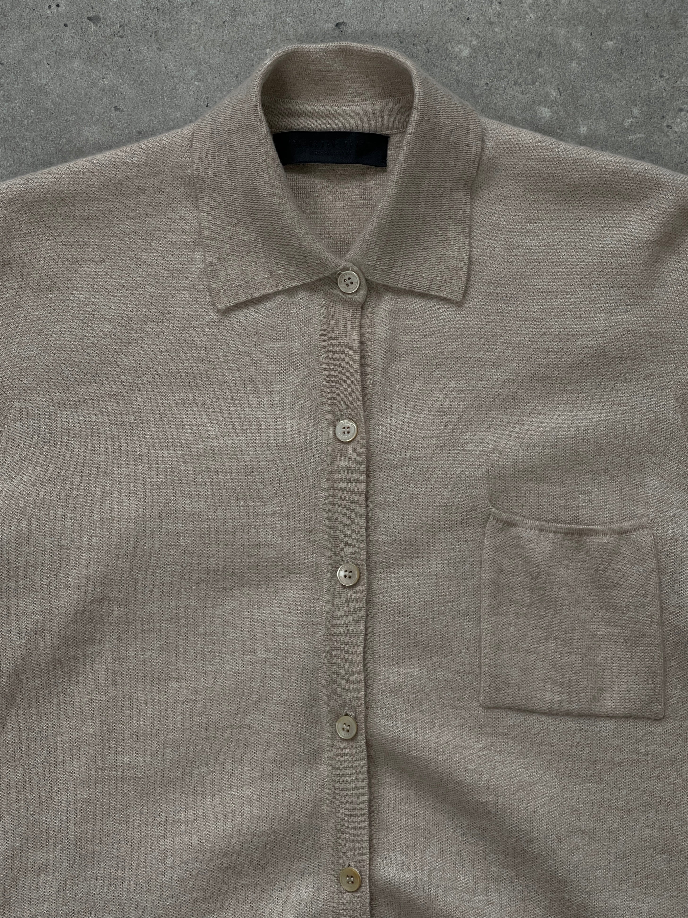 Burberry Prorsum AW2014 pure wool cardigan in size small, featuring classic design and button-front closure.