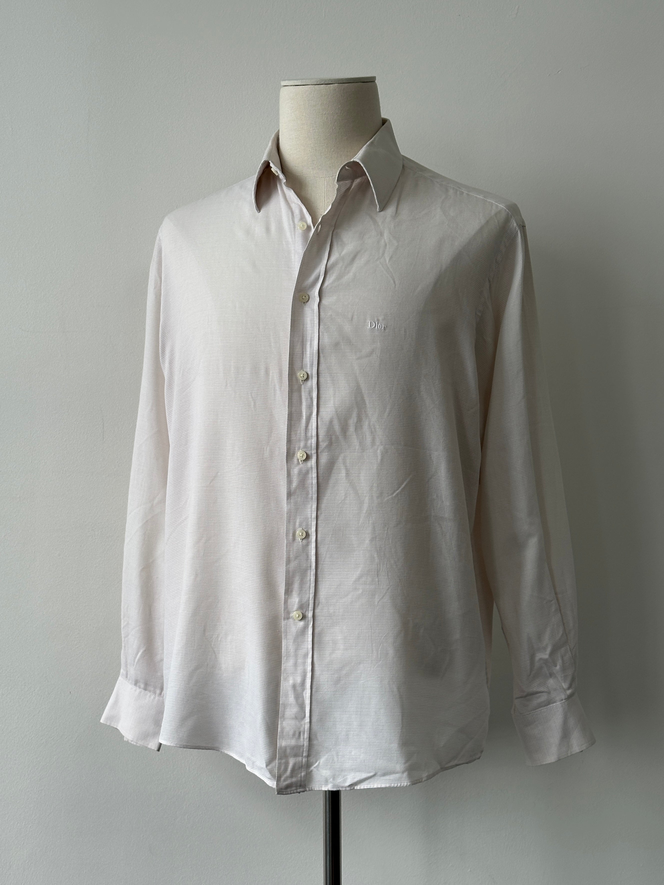 Christian Dior 1990s Cotton Logo Shirt - L