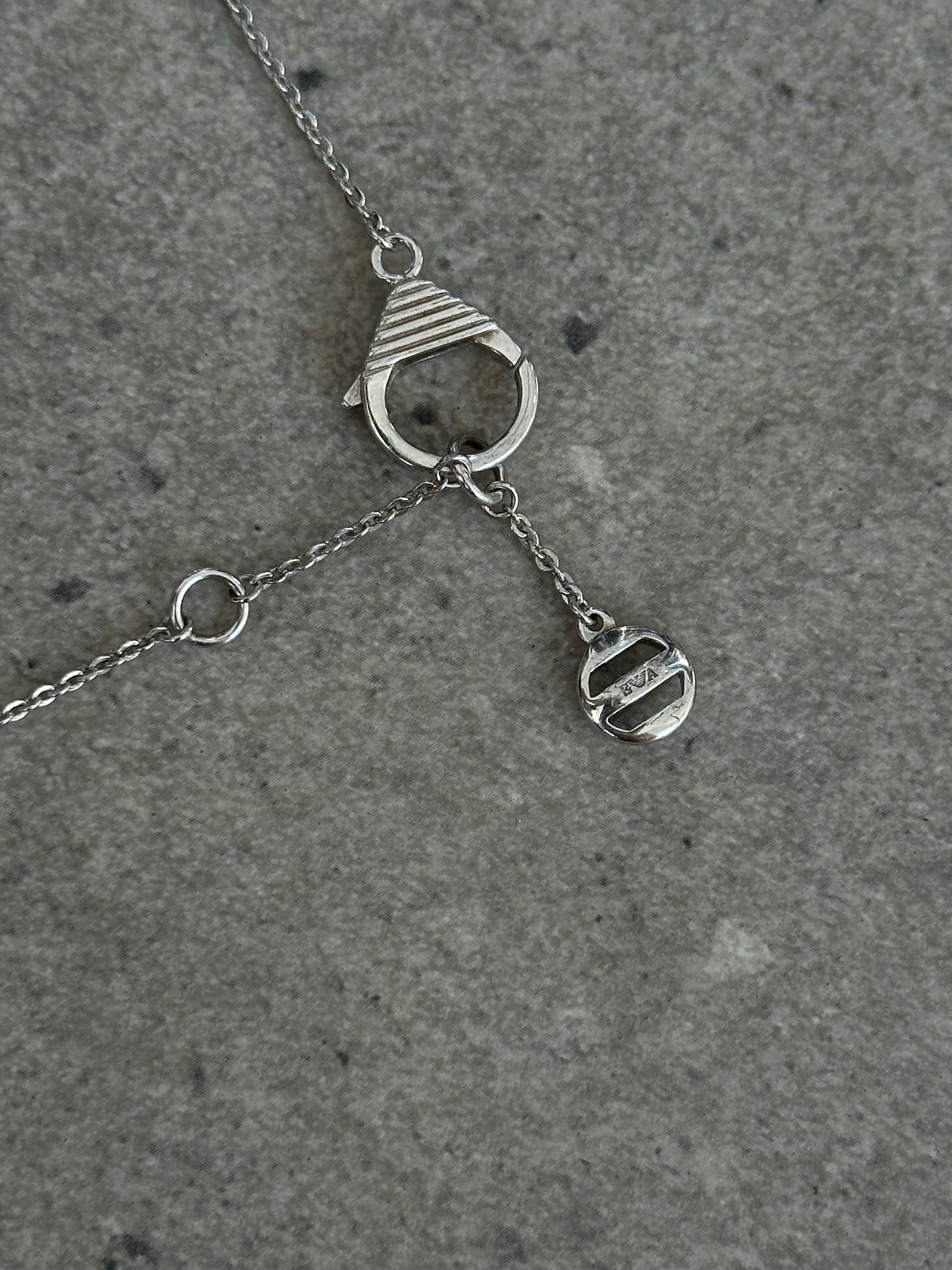 Emporio Armani 2000s Sterling Silver Pendant Necklace Jewellery