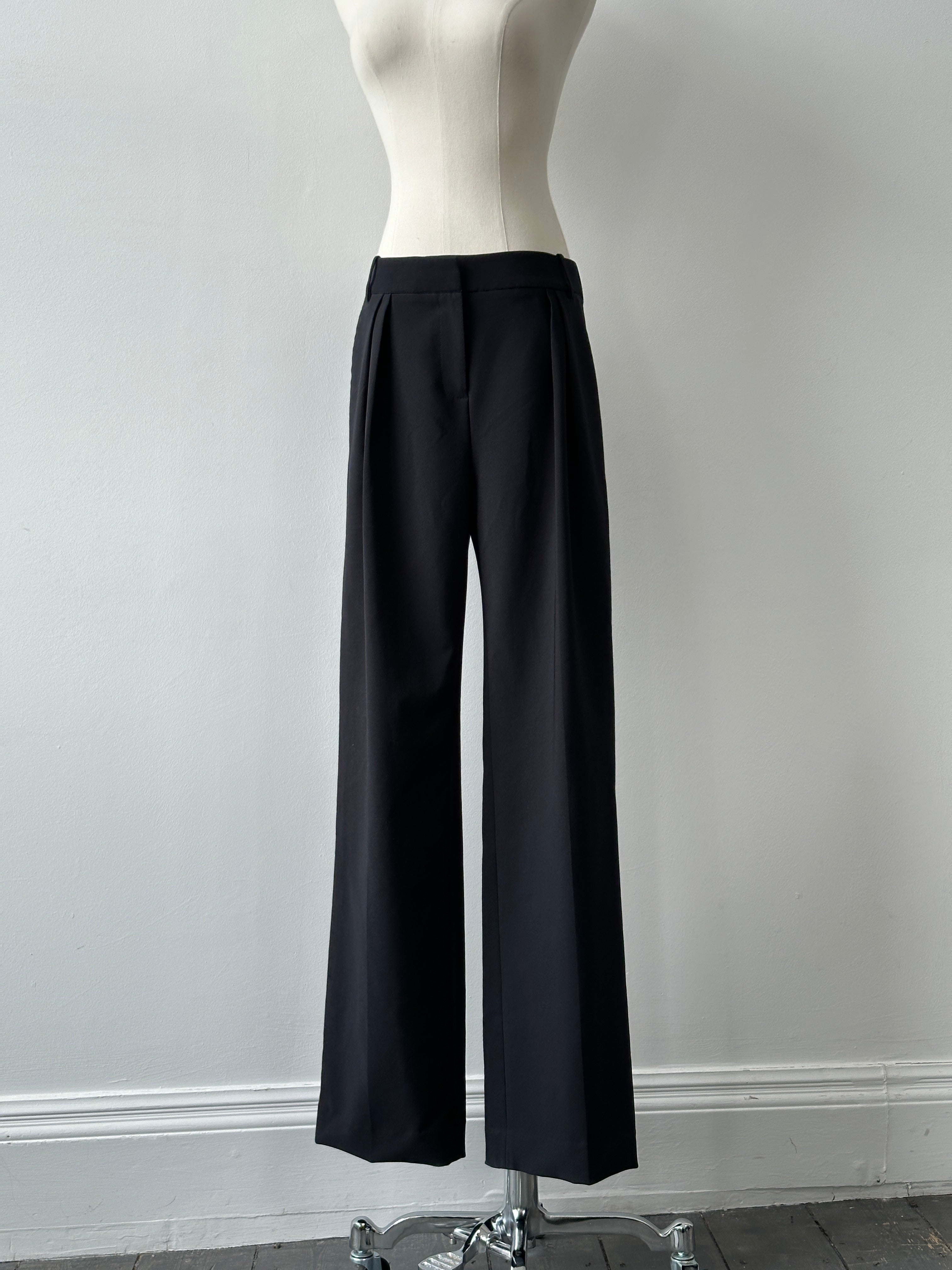 Calvin Klein 2000s Wide Leg Tailored Trousers - W28
