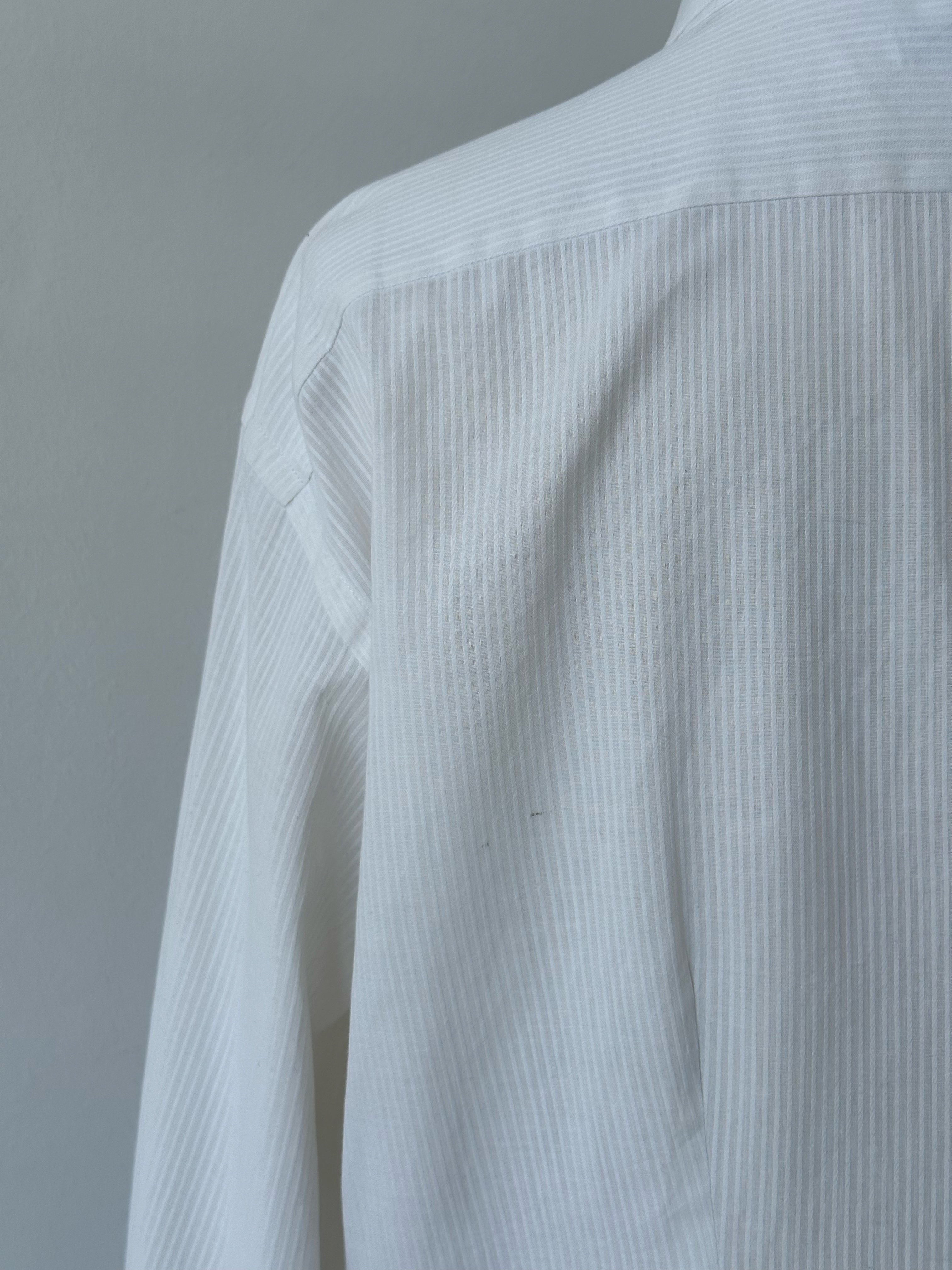 Christian Dior 1990s Cotton Striped Logo Shirt - L