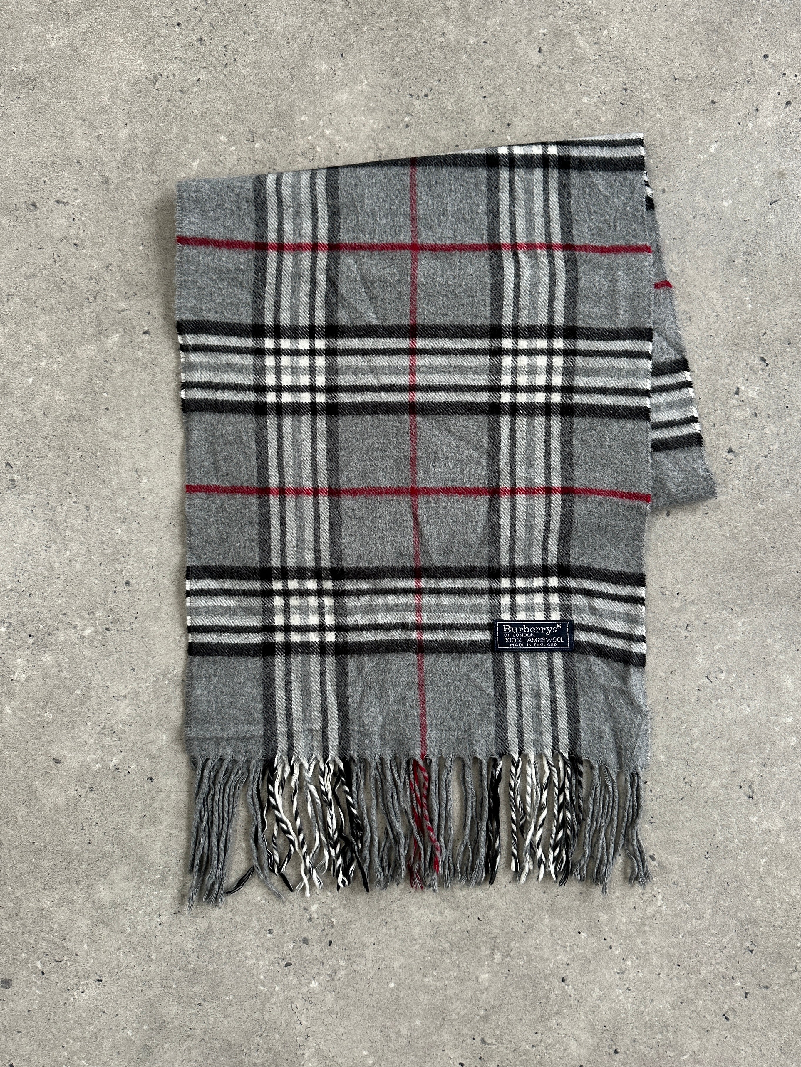 Burberry 1990s Pure Lambswool Nova Check Scarf | SYLK
