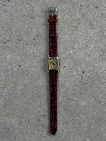 1990s ミラノ黄金期 EMPORIO ARMANI イタリア製 本革 レザー Emporio Armani 1990s Stainless Steel Leather Watch | SYLK