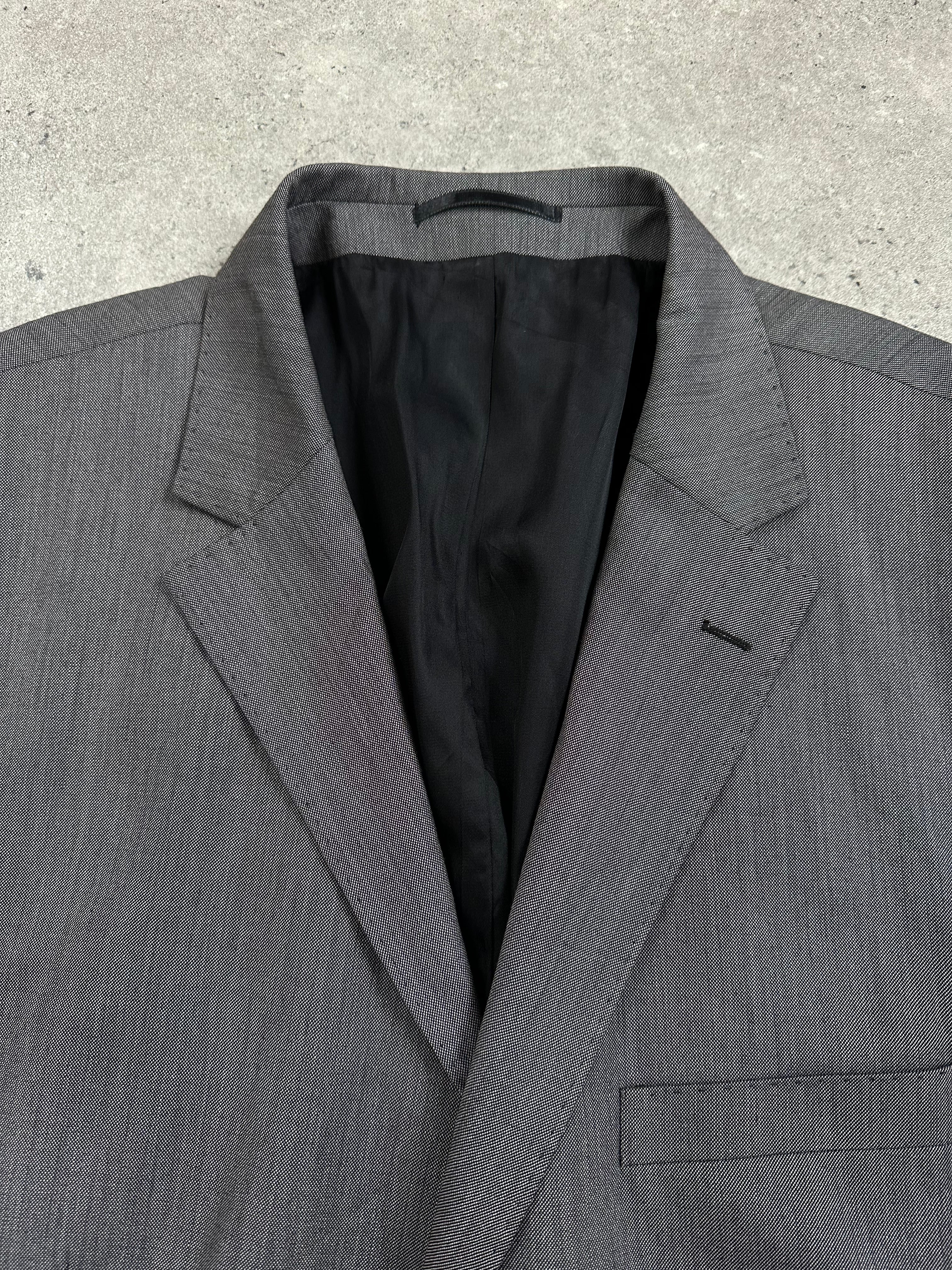 Loro Piana Doremen 1990s wool single-breasted blazer, size 50R/XXL, in classic tailored style with neutral fabric and lapel details.