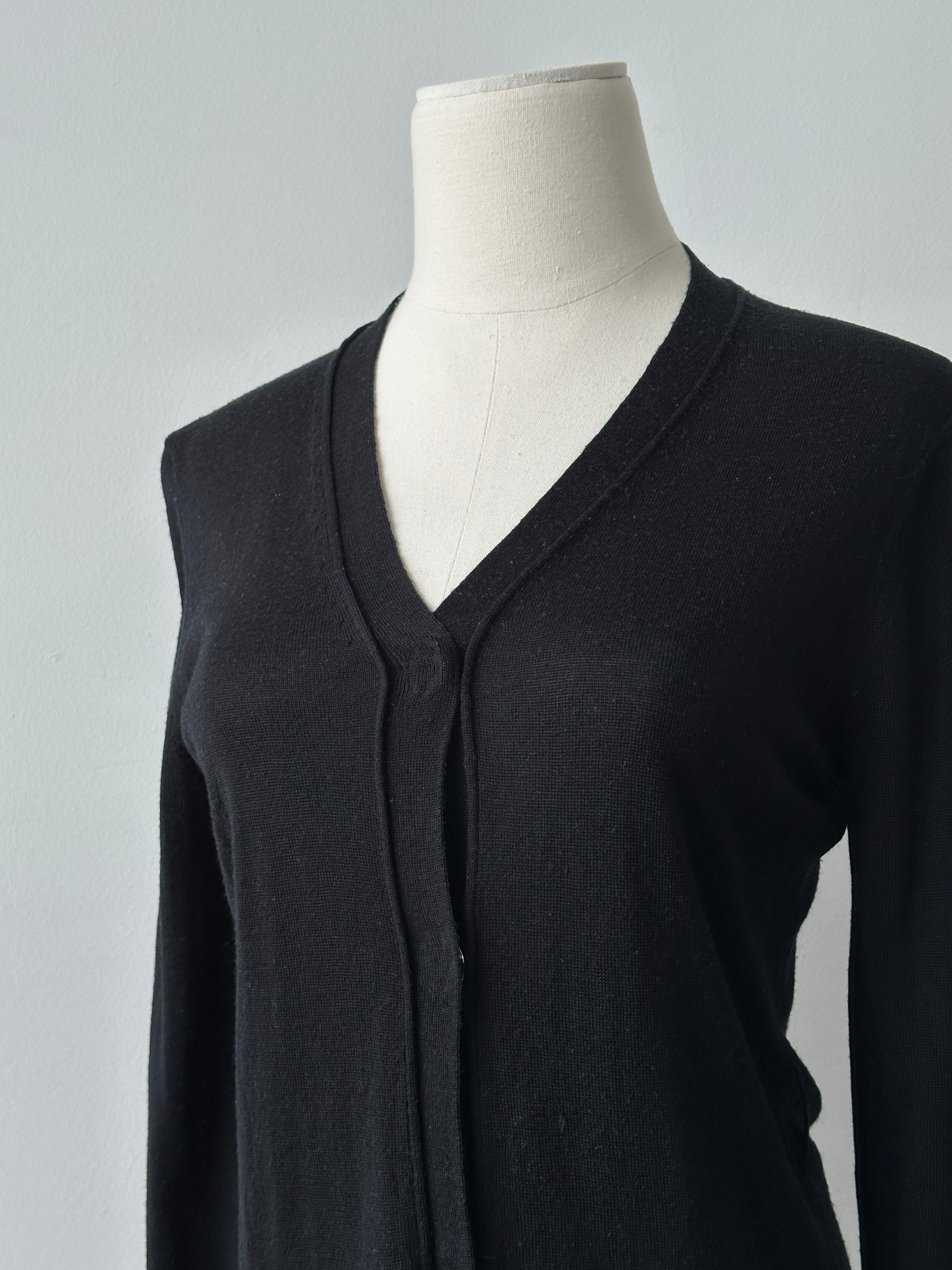 Burberry London 2000s Wool Silk Logo Cardigan - S