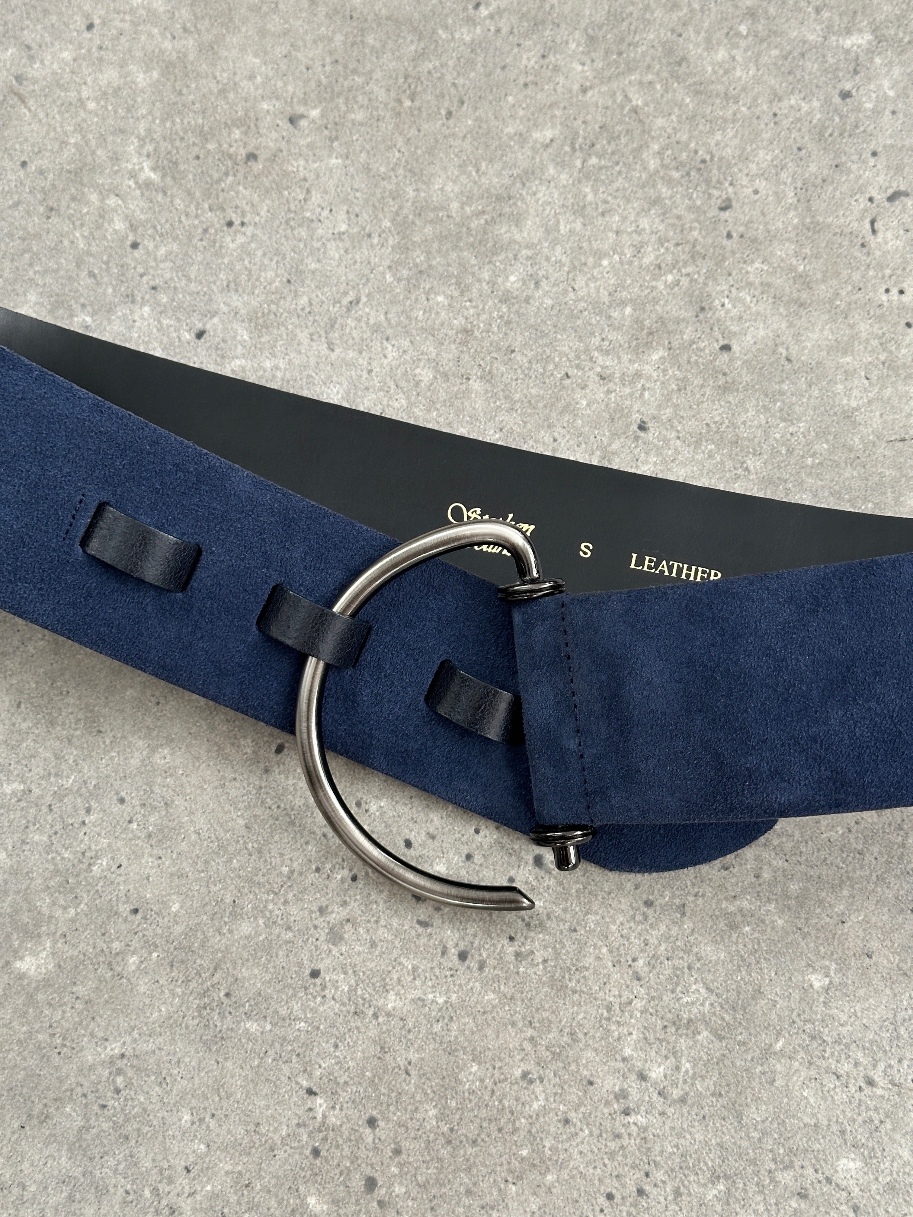 Vintage 2000s Suede D Ring Chunky Belt - W29-33