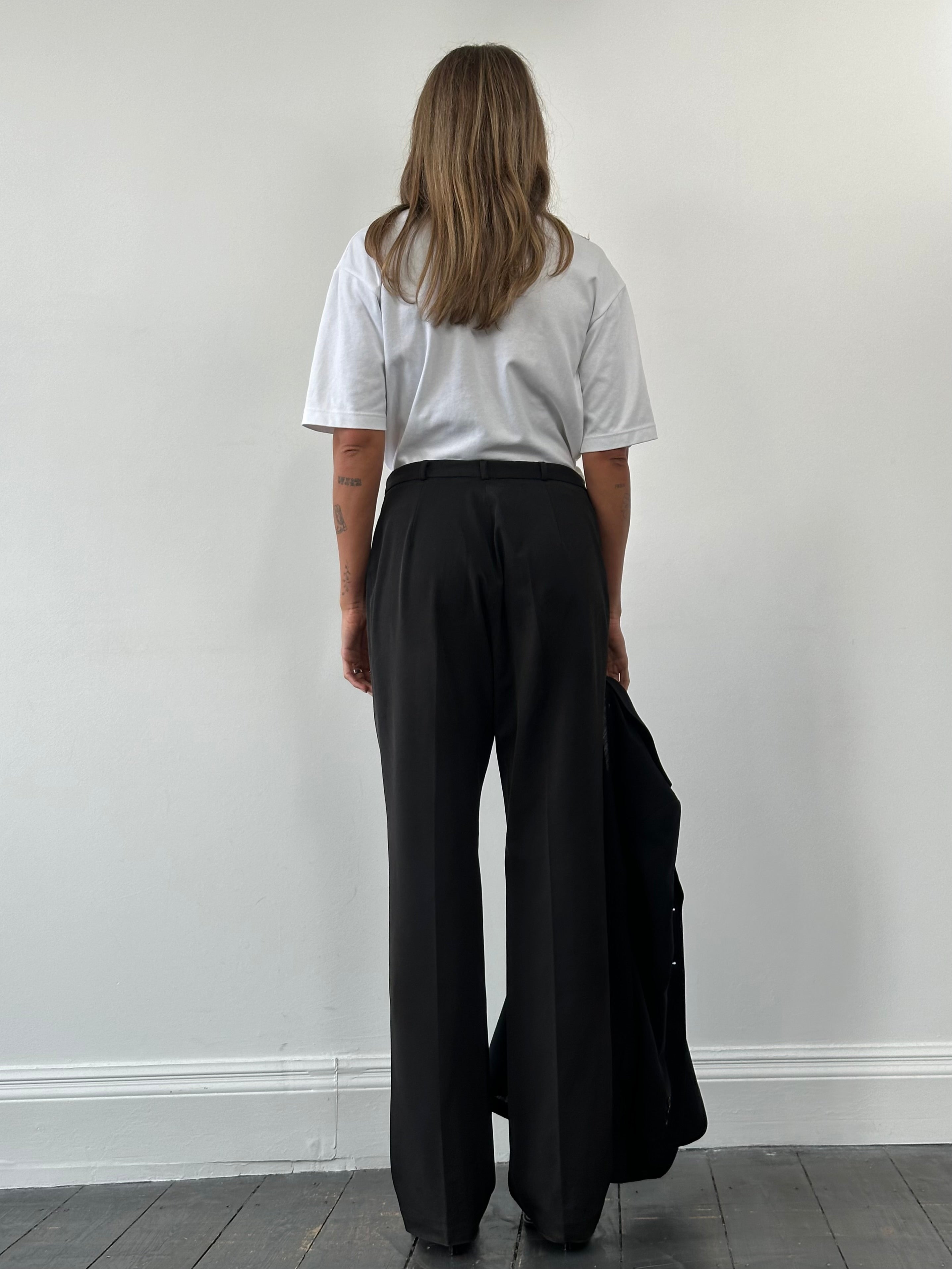 Burberry High Waisted Straight Leg Trousers - W30 - SYLK
