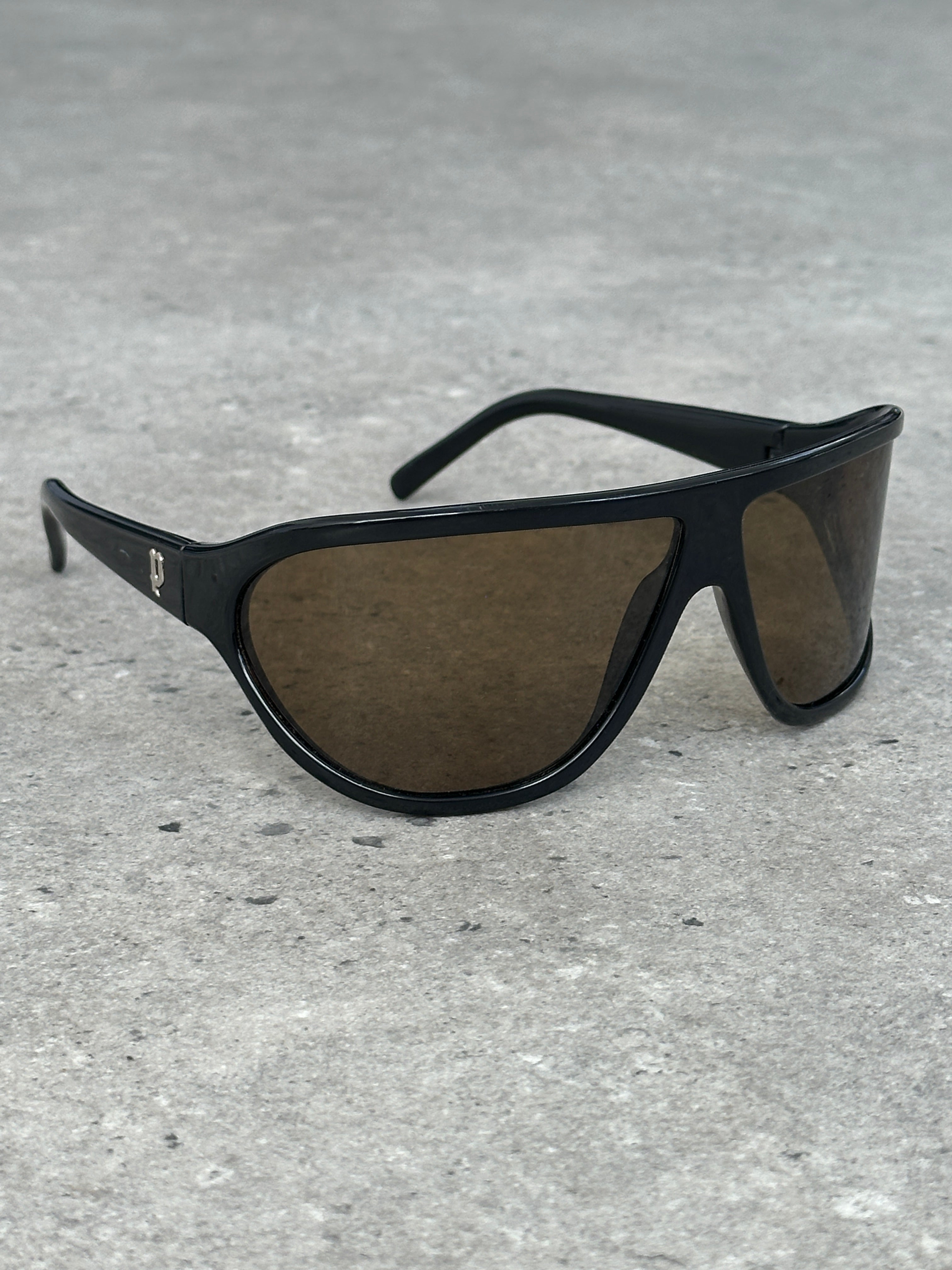 Police 2000s Oversized Shield Wrap Logo Sunglasses