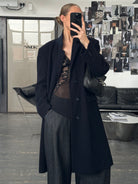 Vintage 1990s Wool Single Breasted Coat - L - SYLK