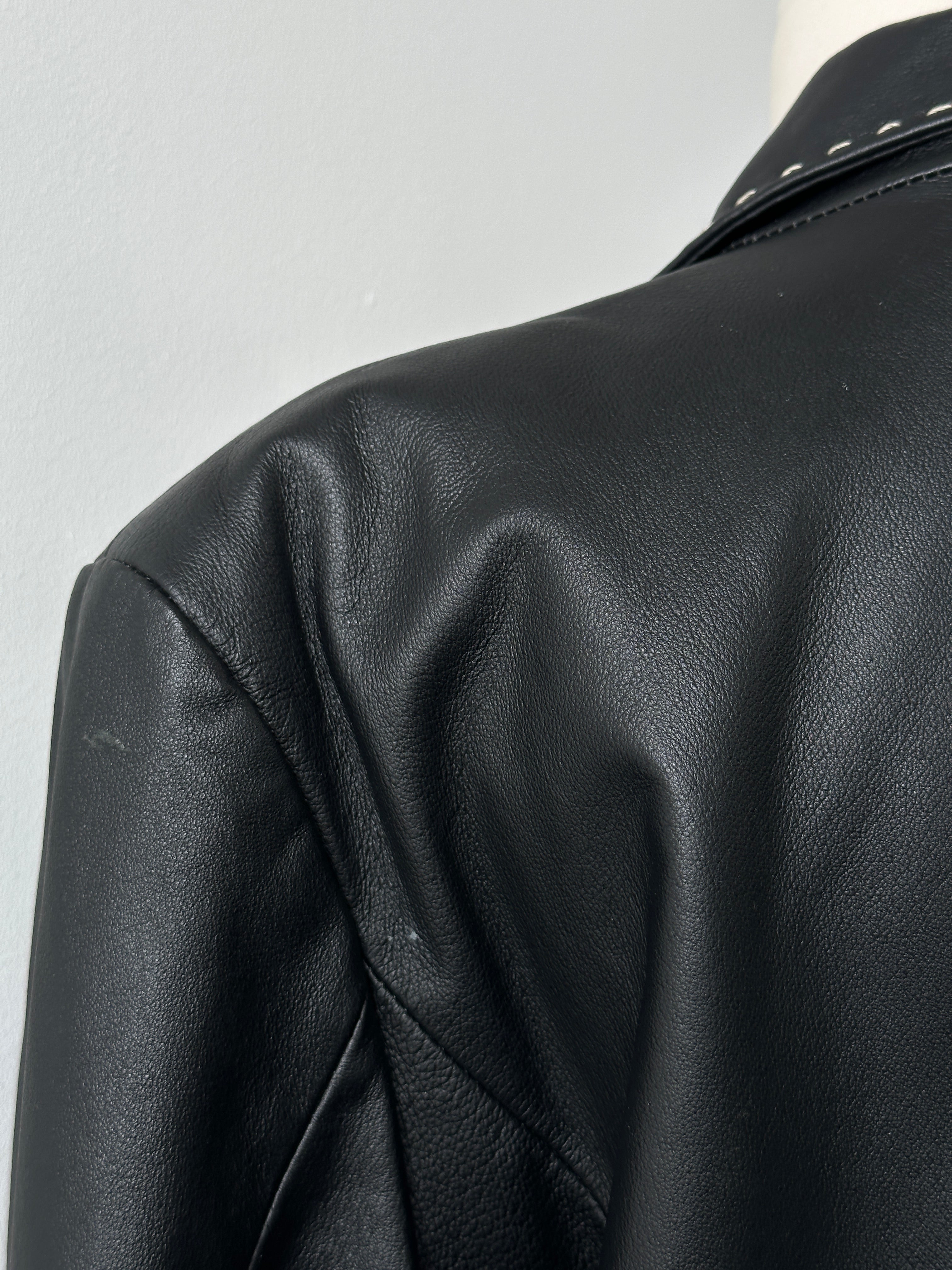 Vintage 2000s Leather Single Breasted Trench - XL