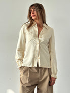 Vintage Silk Button Up Shirt - S - SYLK