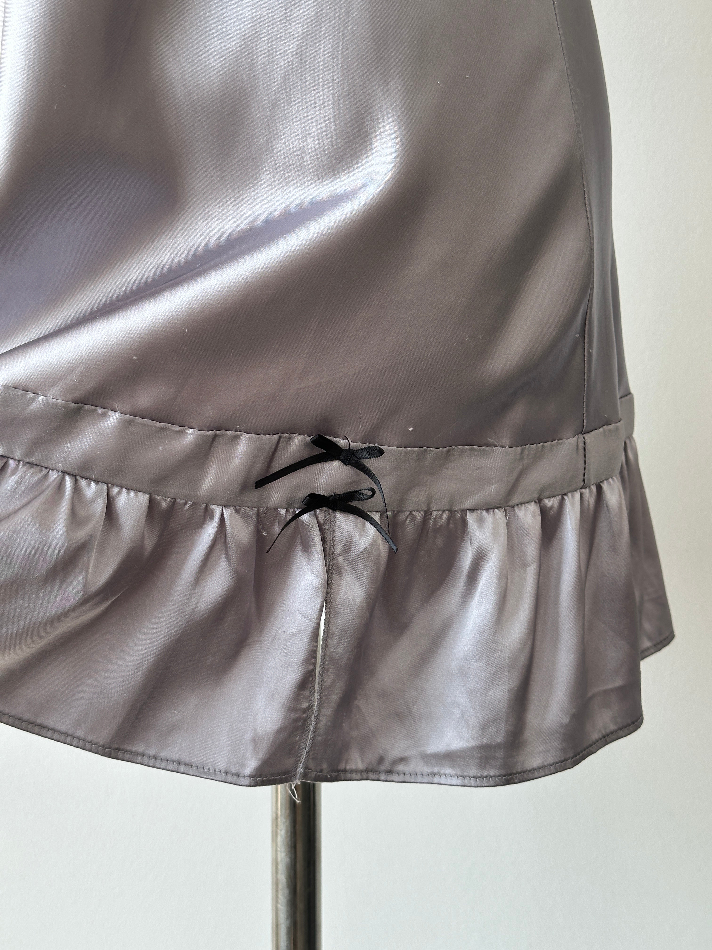 Vintage 2000s Satin Lace Mini Slip Dress - XS