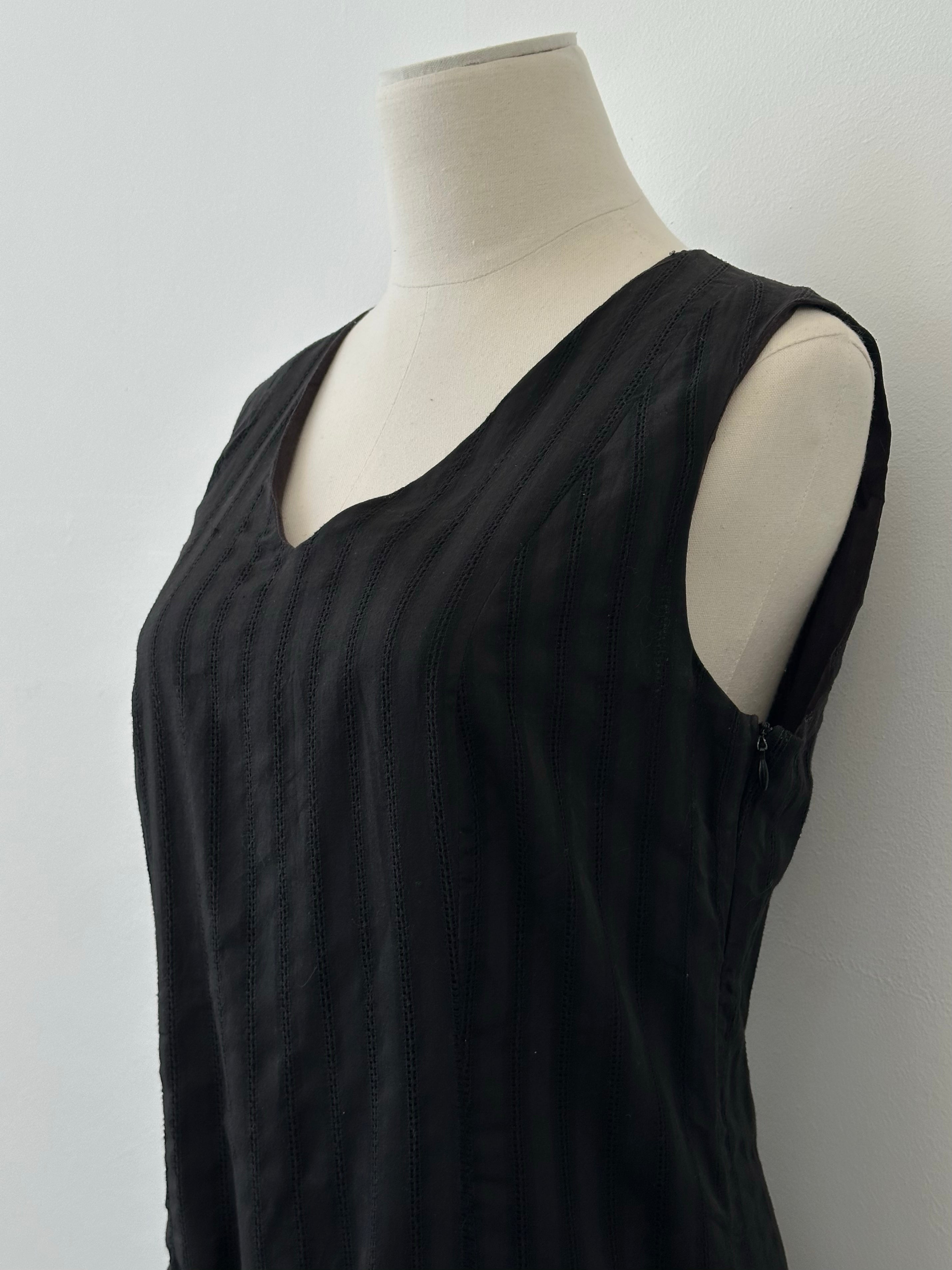 Vintage 1990s Asymmetric Tie Belt Floor Length Dress - M