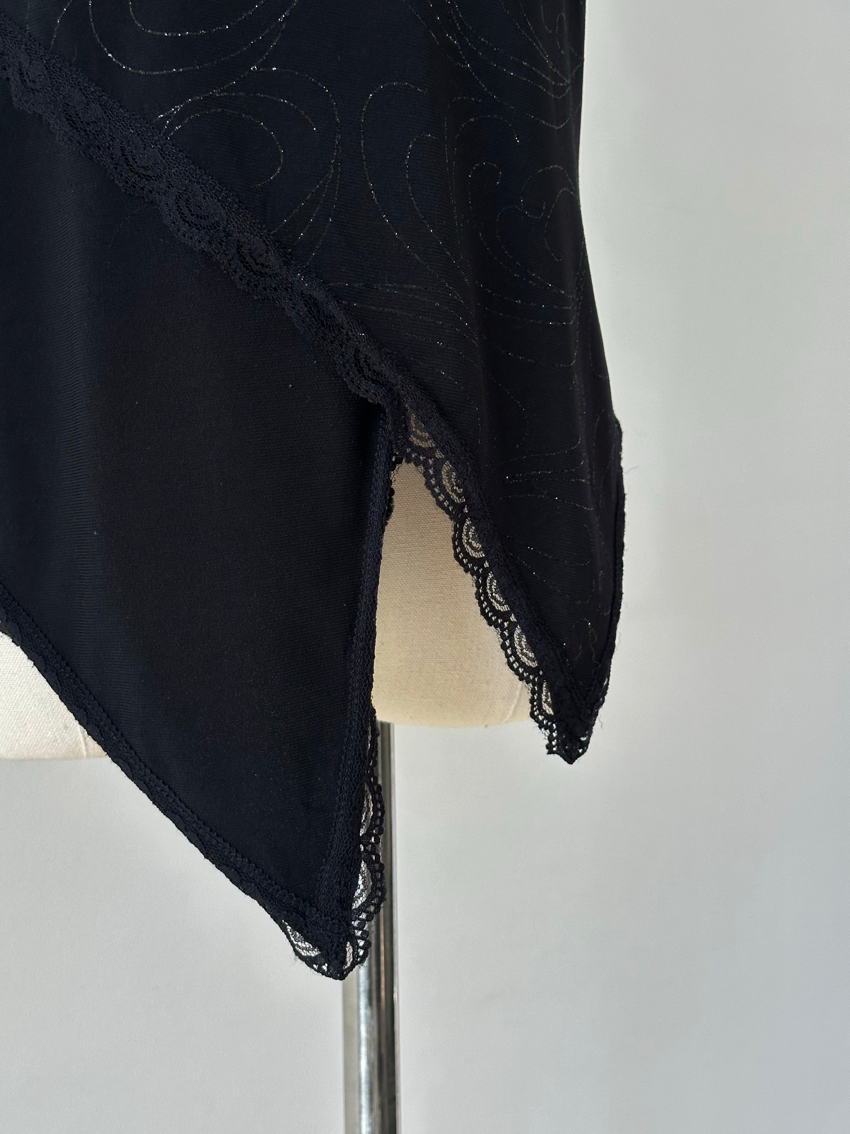 Vintage 1990s Asymmetric Glittery Cami Top - S