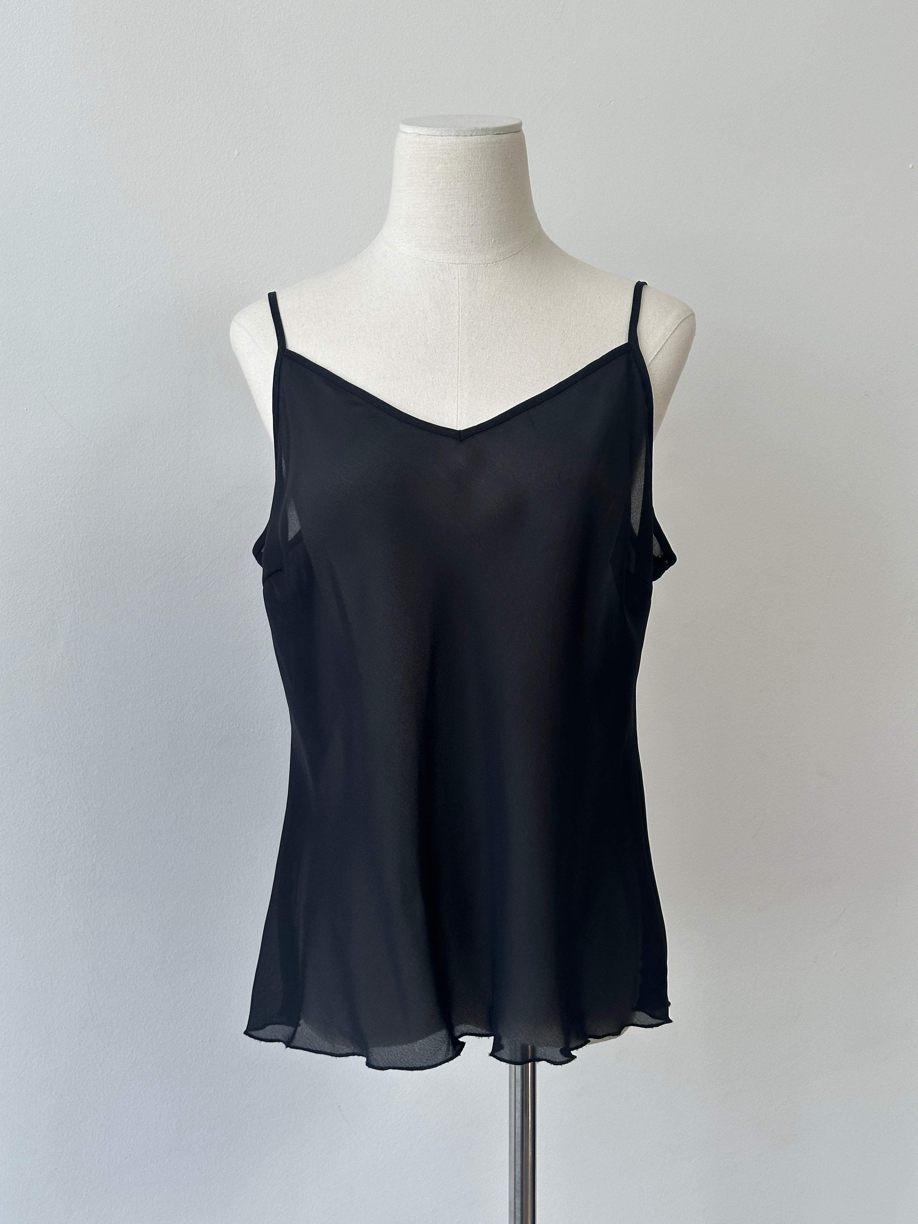 Vintage 2000s Sheer Sleeveless Cami Top - L