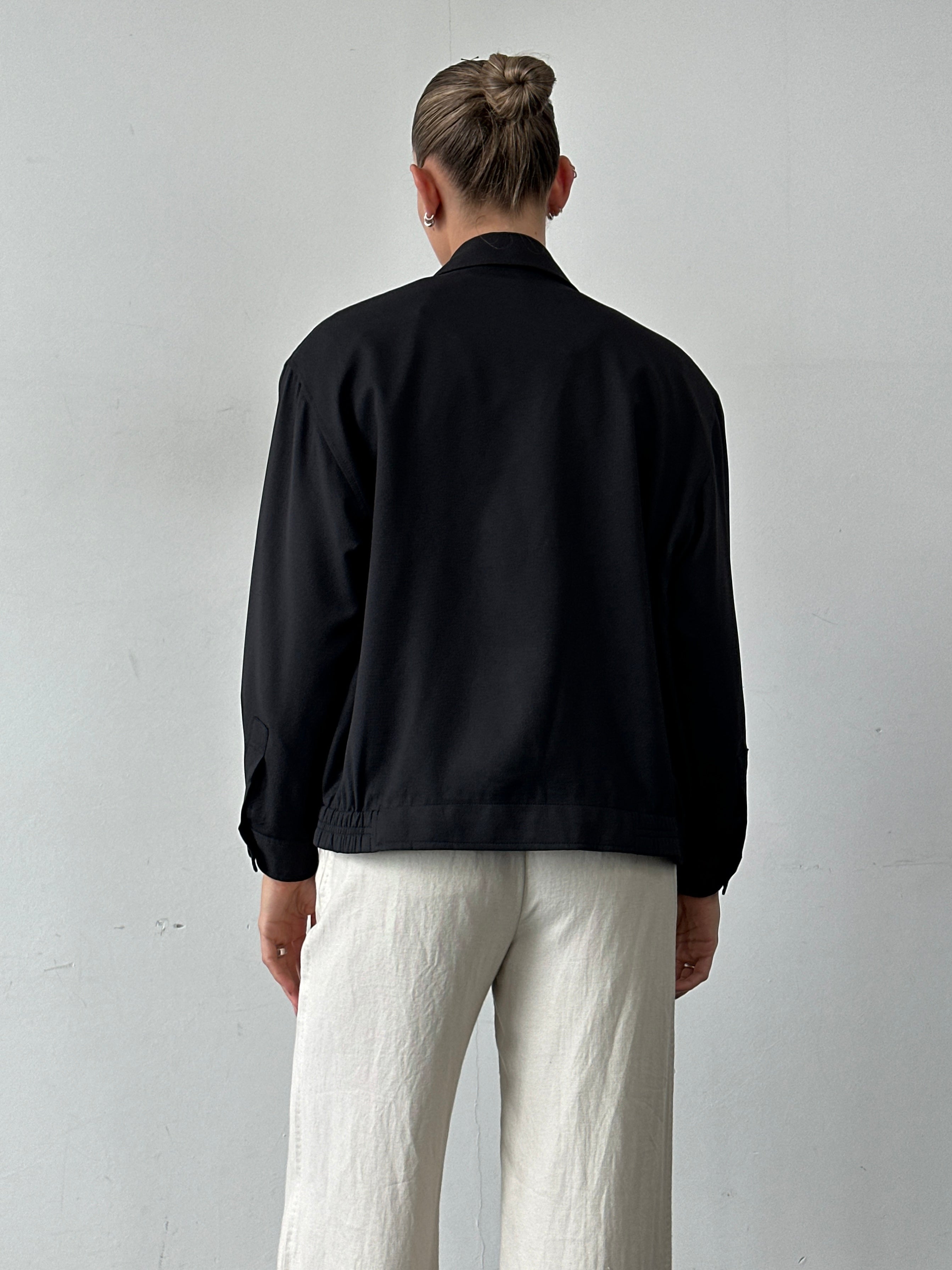 Yves Saint Laurent Pour Homme logo bomber jacket in size M, featuring a sleek design with logo details and a modern fit.