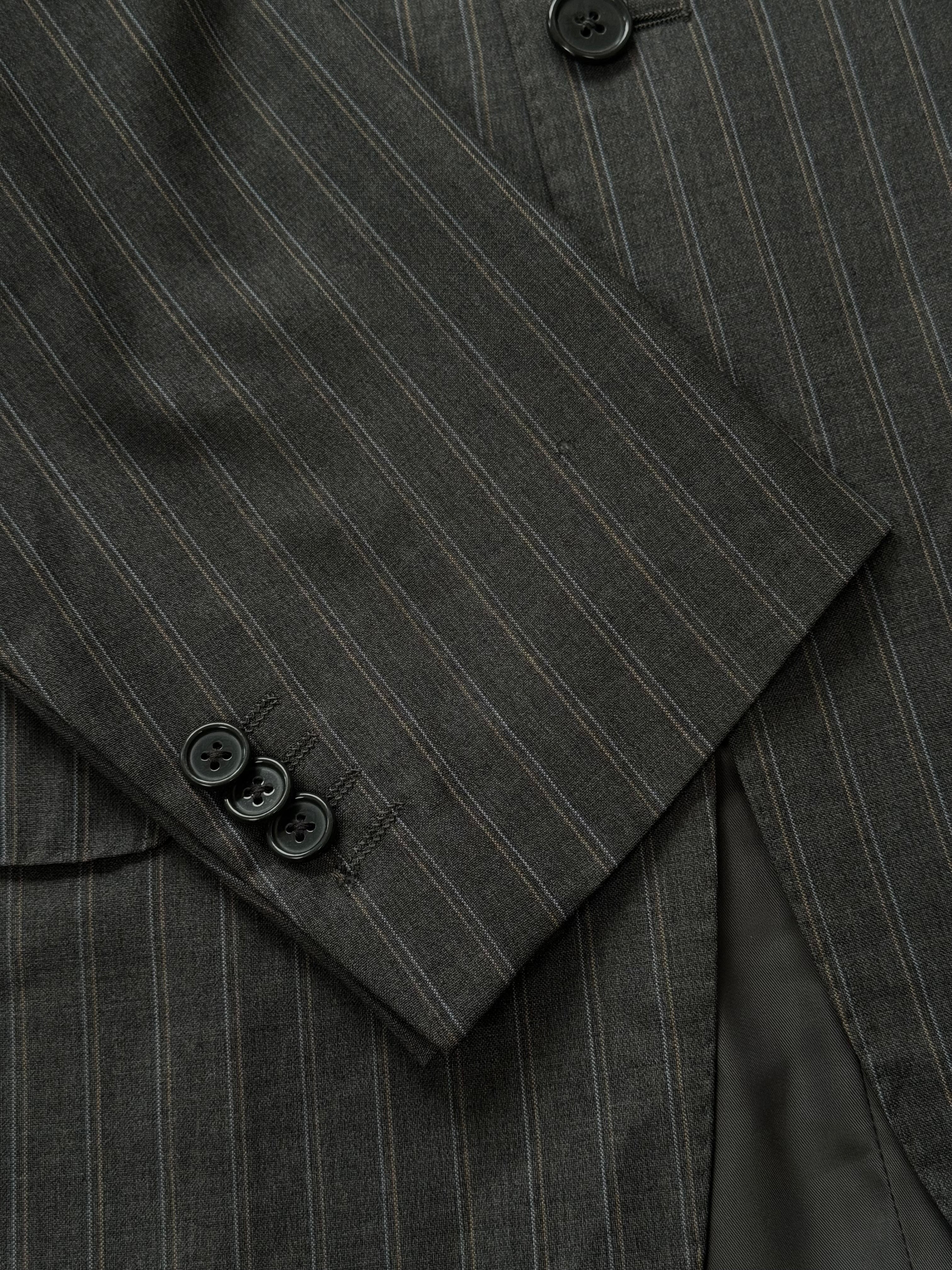 Loro Piana Verri 1990s stripe pure merino wool single-breasted blazer in size 40R/L, featuring classic tailored design.