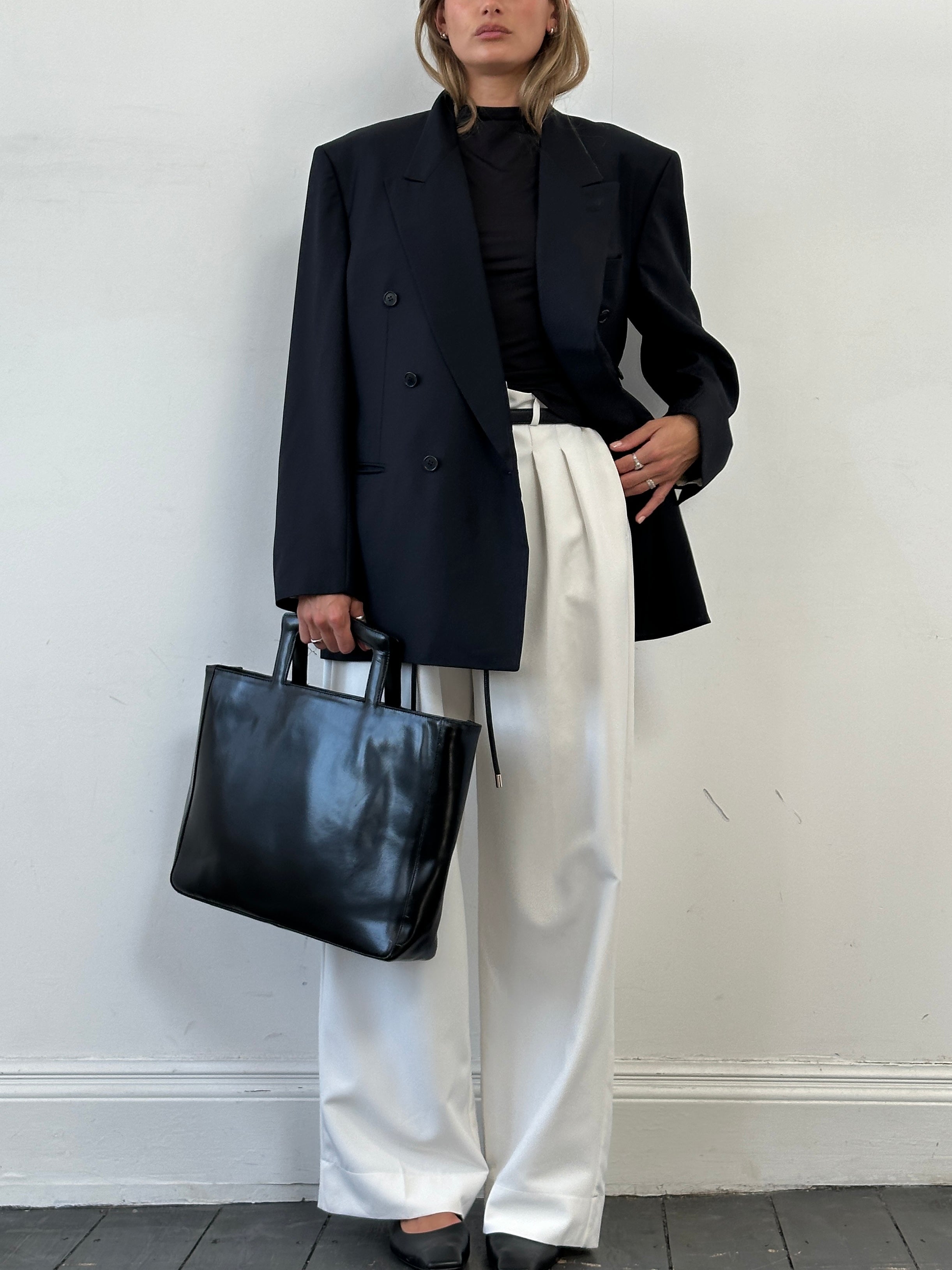 Pal Zileri x Loro Piana oversized wool blazer with double breasted lapels in size 42R/XL, featuring a tailored fit and classic style.