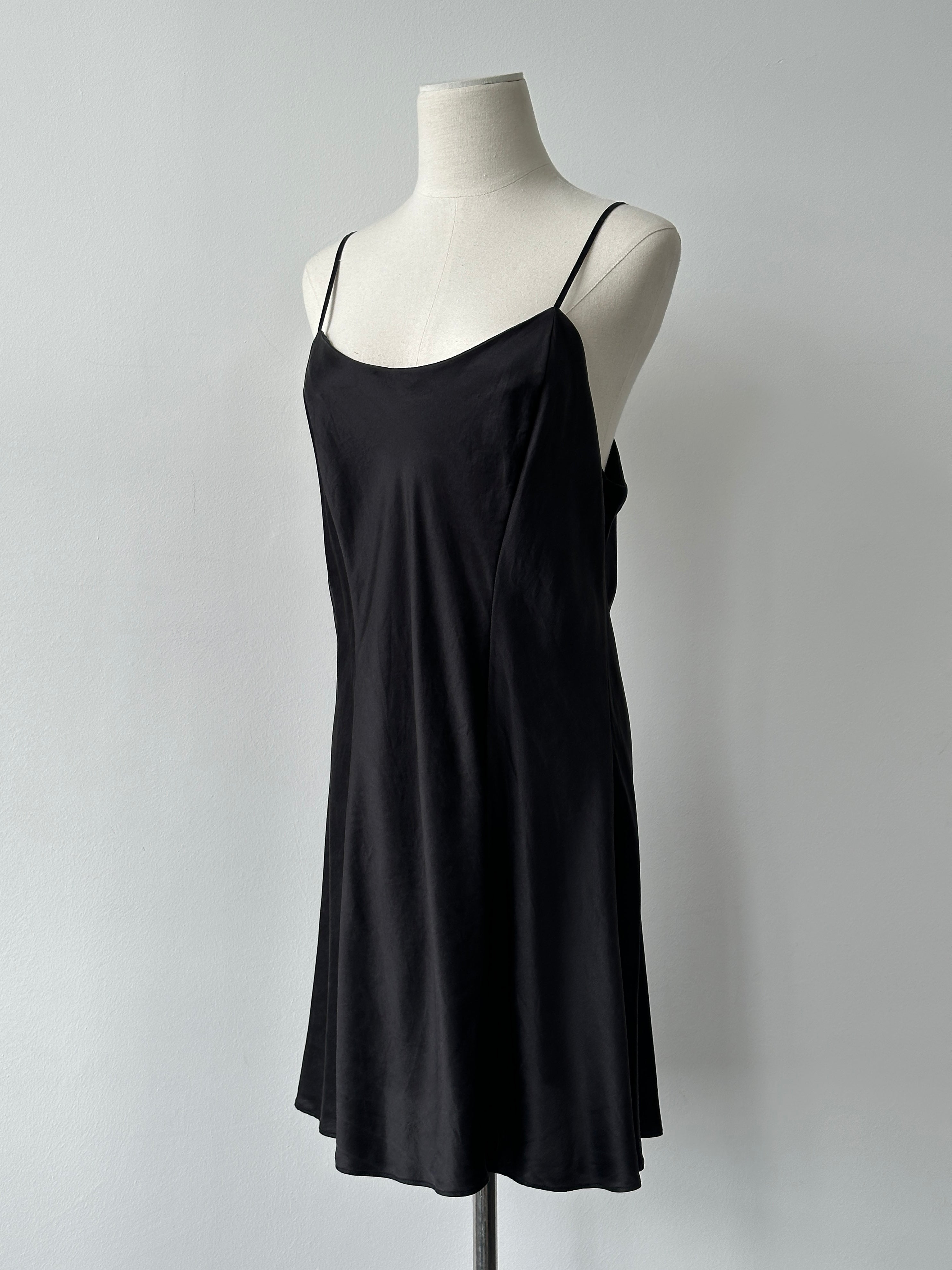 Vintage 2000s Pure Silk Minimal Slip Dress - L