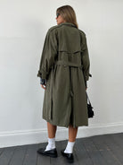 Max Mara Weekend Double Breasted Belted Trench Coat - M - SYLK