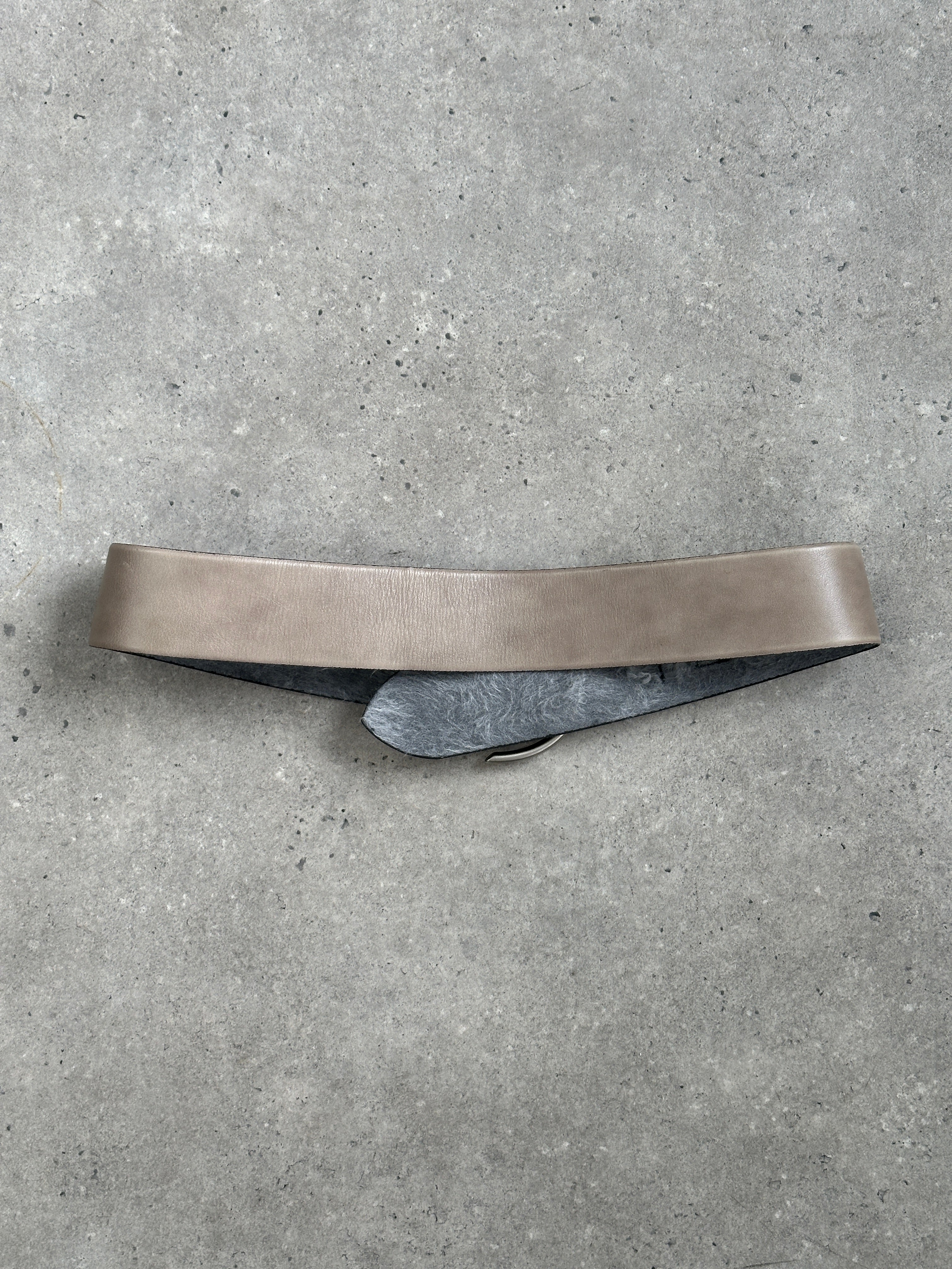 Vintage 1990s Leather Chunky D Ring Belt - One size
