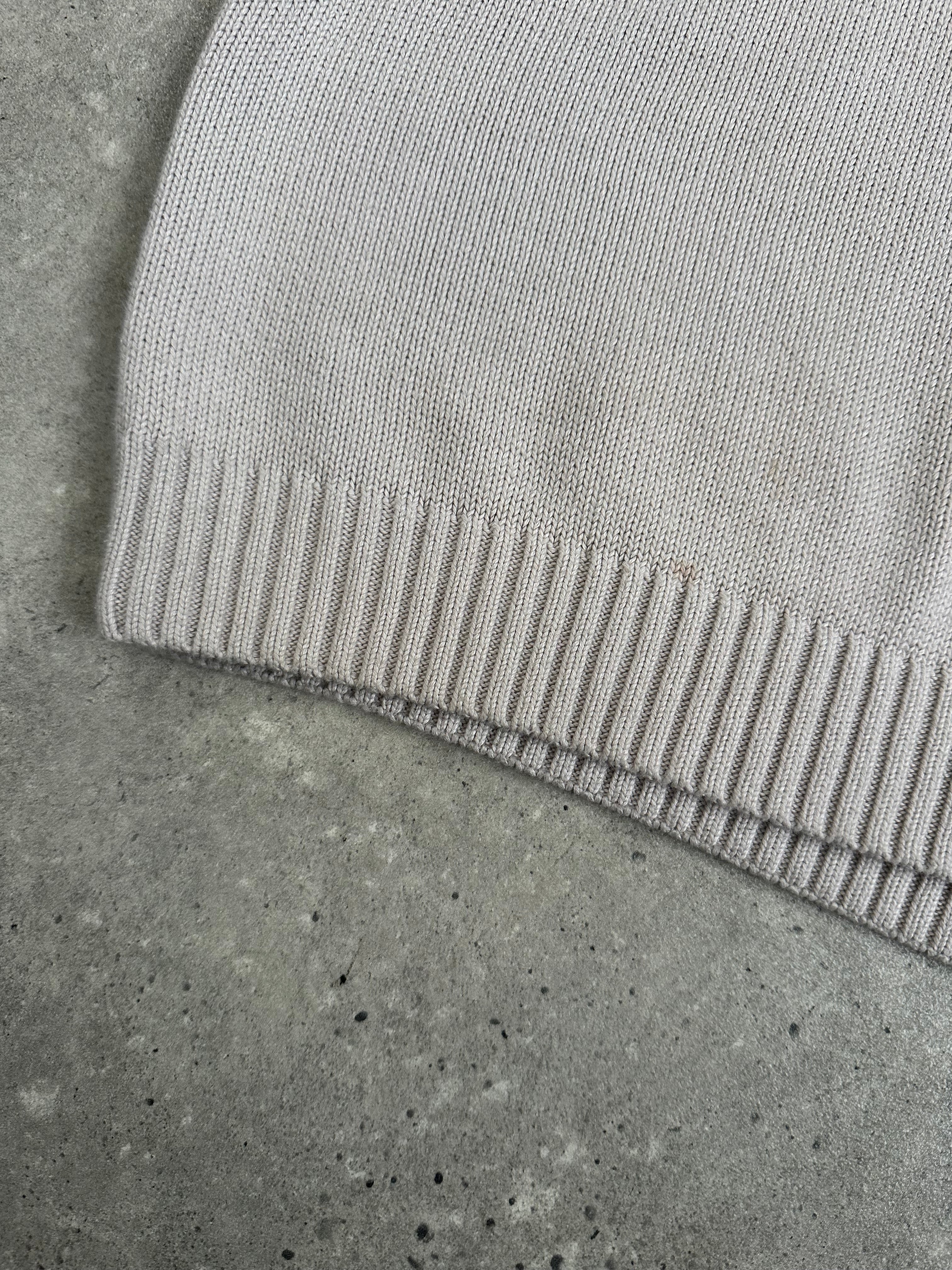 Yves Saint Laurent Pour Homme 1990s Pure Cotton Knitted Logo Jumper - XL - SYLK