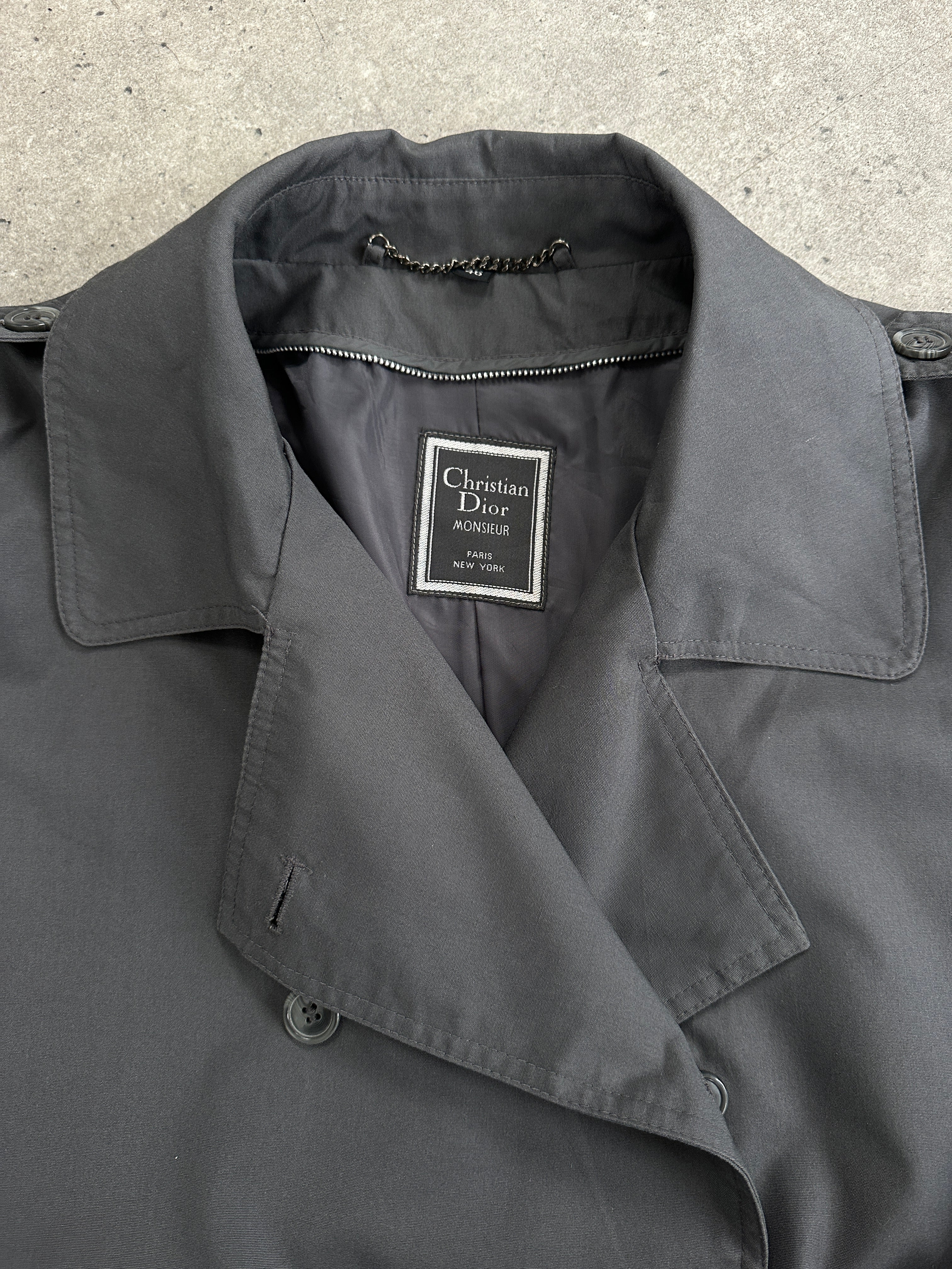 Christian Dior Monsieur 1990s Cotton Belted Trench Coat - L | SYLK
