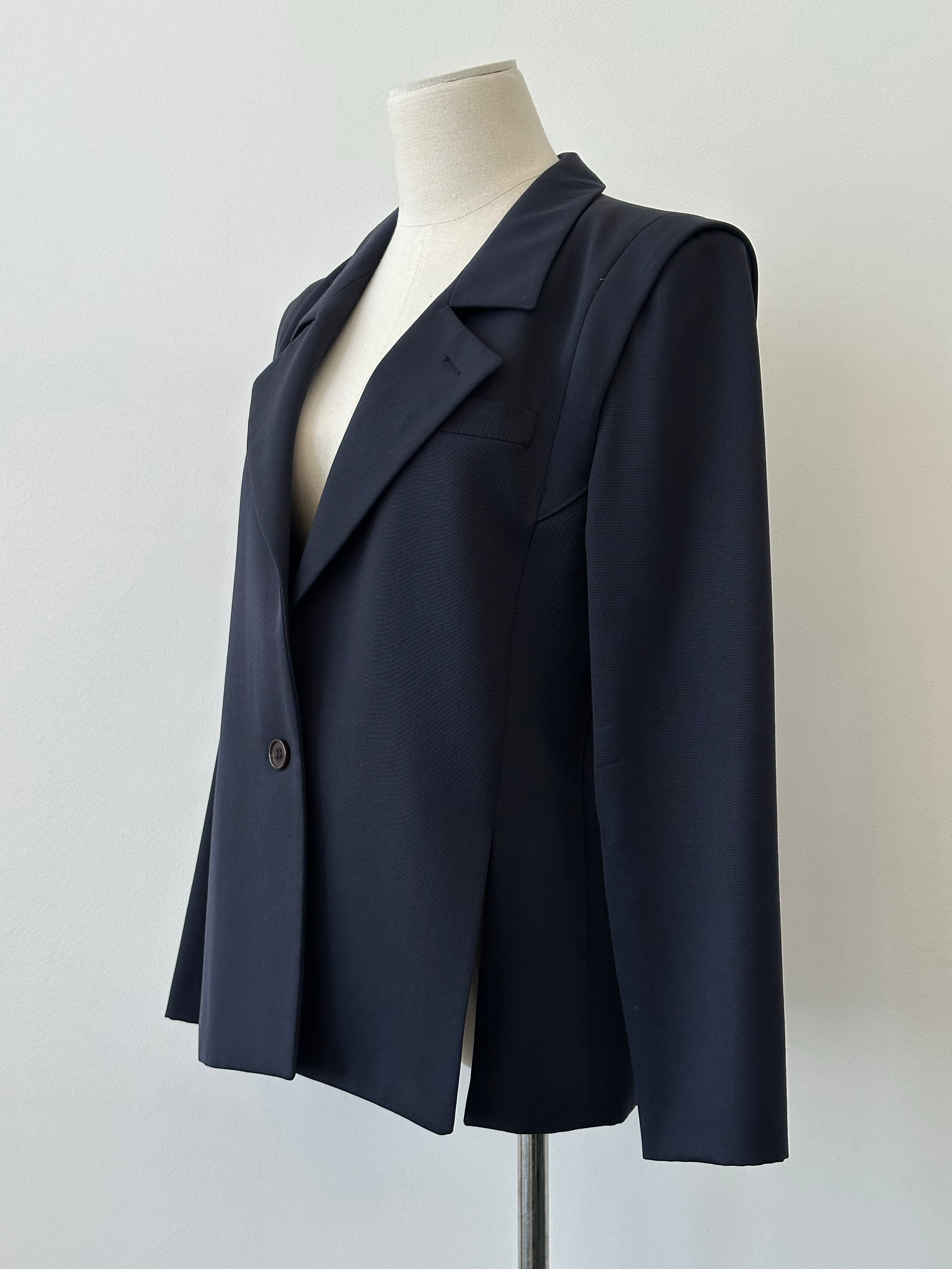 Mani 1990s Wool Side Split Single Breasted Blazer - S