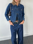 Vintage Button Up Indigo Denim Jacket - XS/S - SYLK