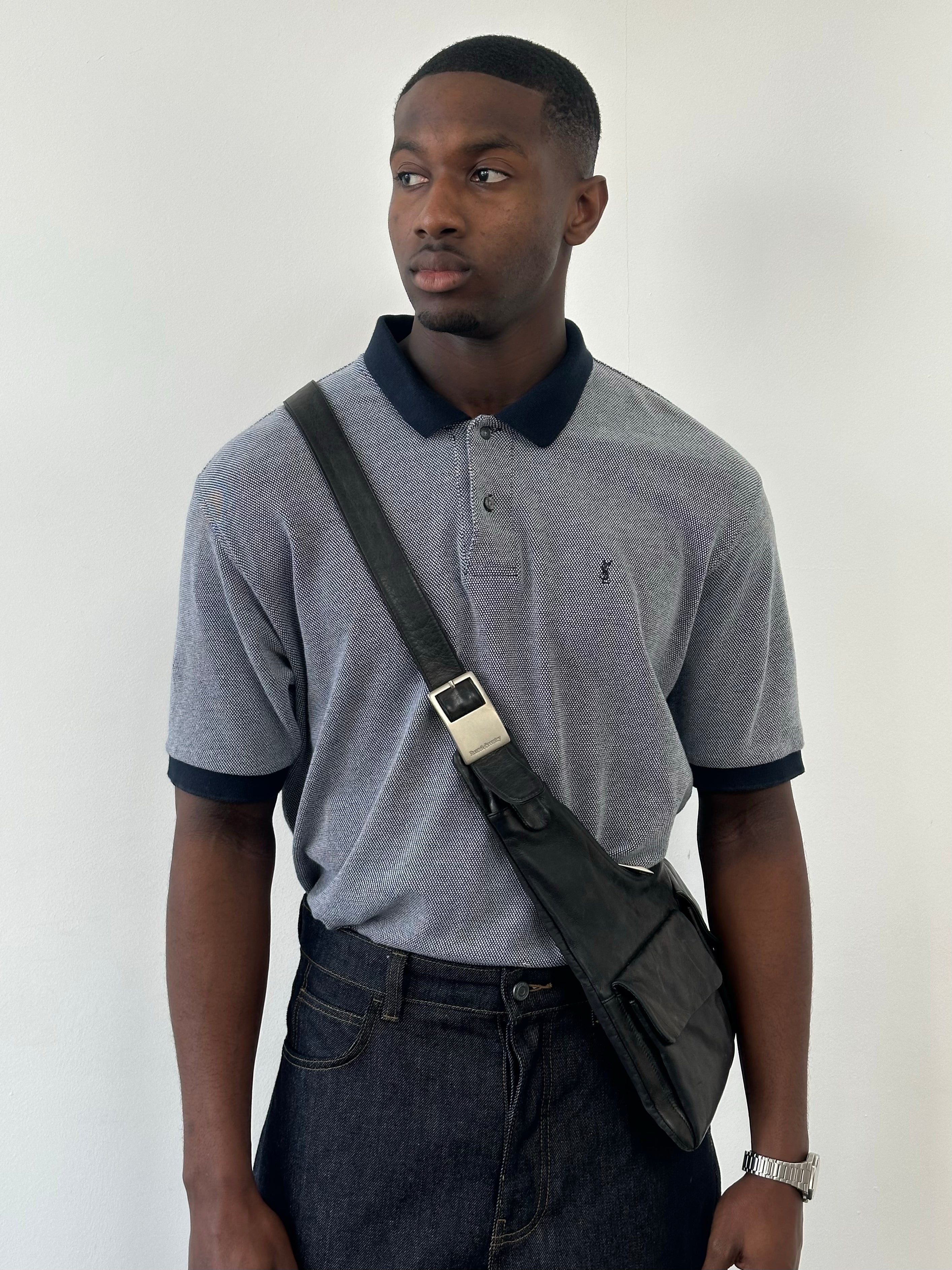 Yves Saint Laurent Pour Homme 1990s Pure Cotton Short Sleeve Polo -