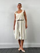 Prada 2012 Pure Silk Pleated Slip Dress - L - SYLK