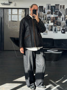 Italian Vintage 1990s Distressed Leather Jacket - L/XL - SYLK