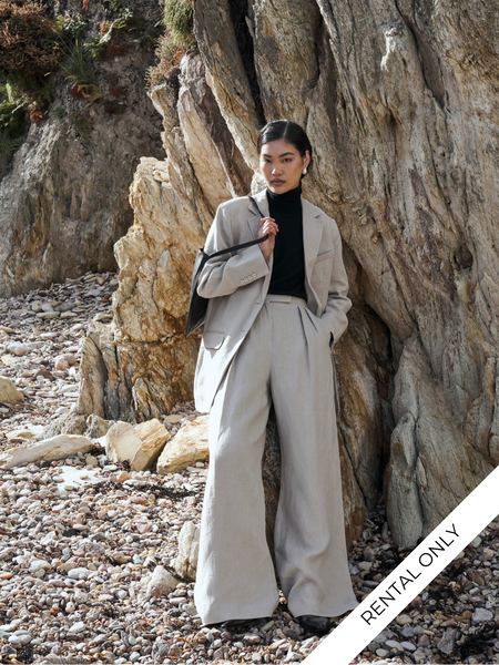Max Mara SS2023 Runway Pure Linen Wide Leg Suit - L/UK12 | SYLK