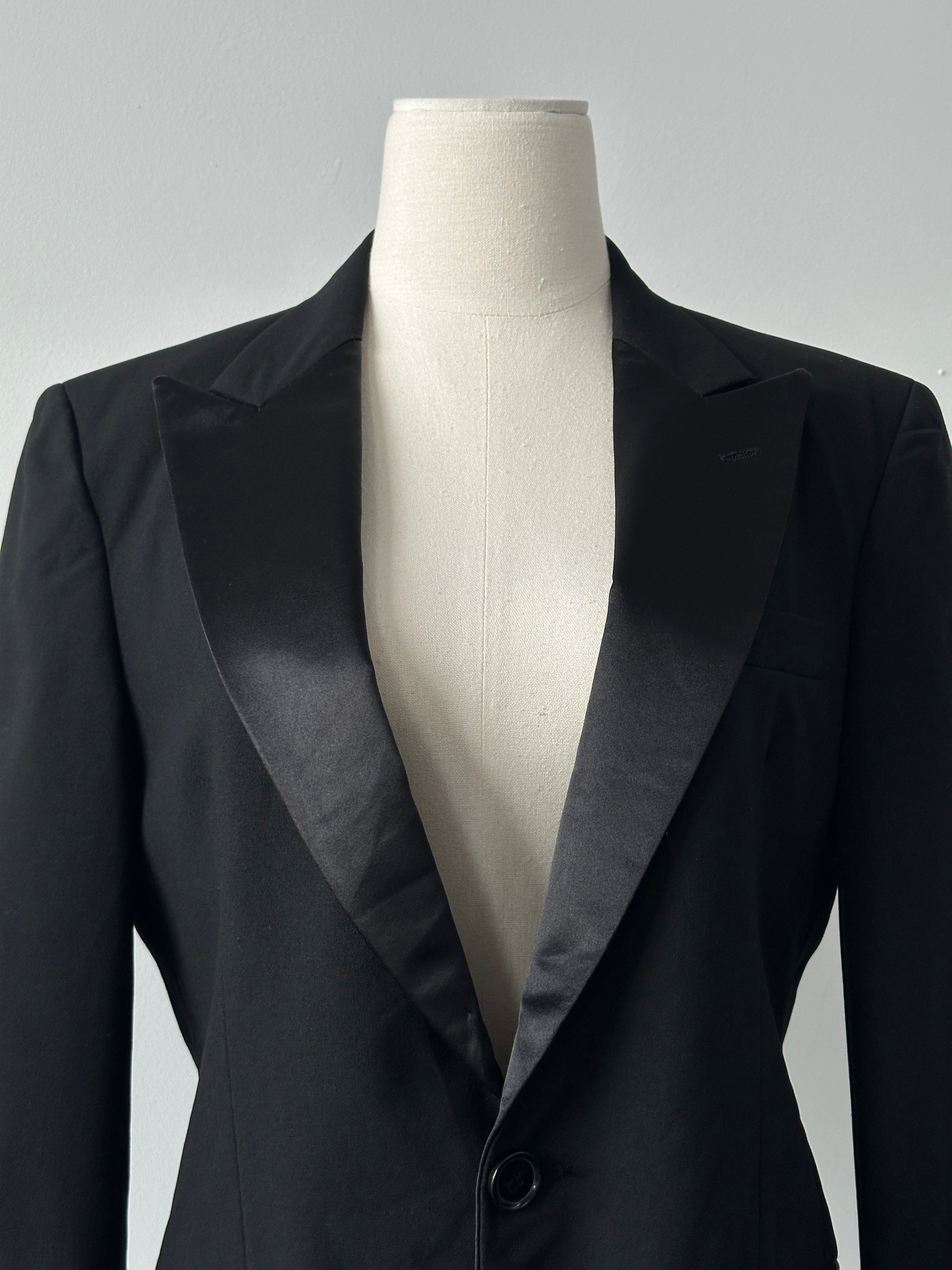 Christian Dior 1990s Single Breasted Tuxedo Blazer - S