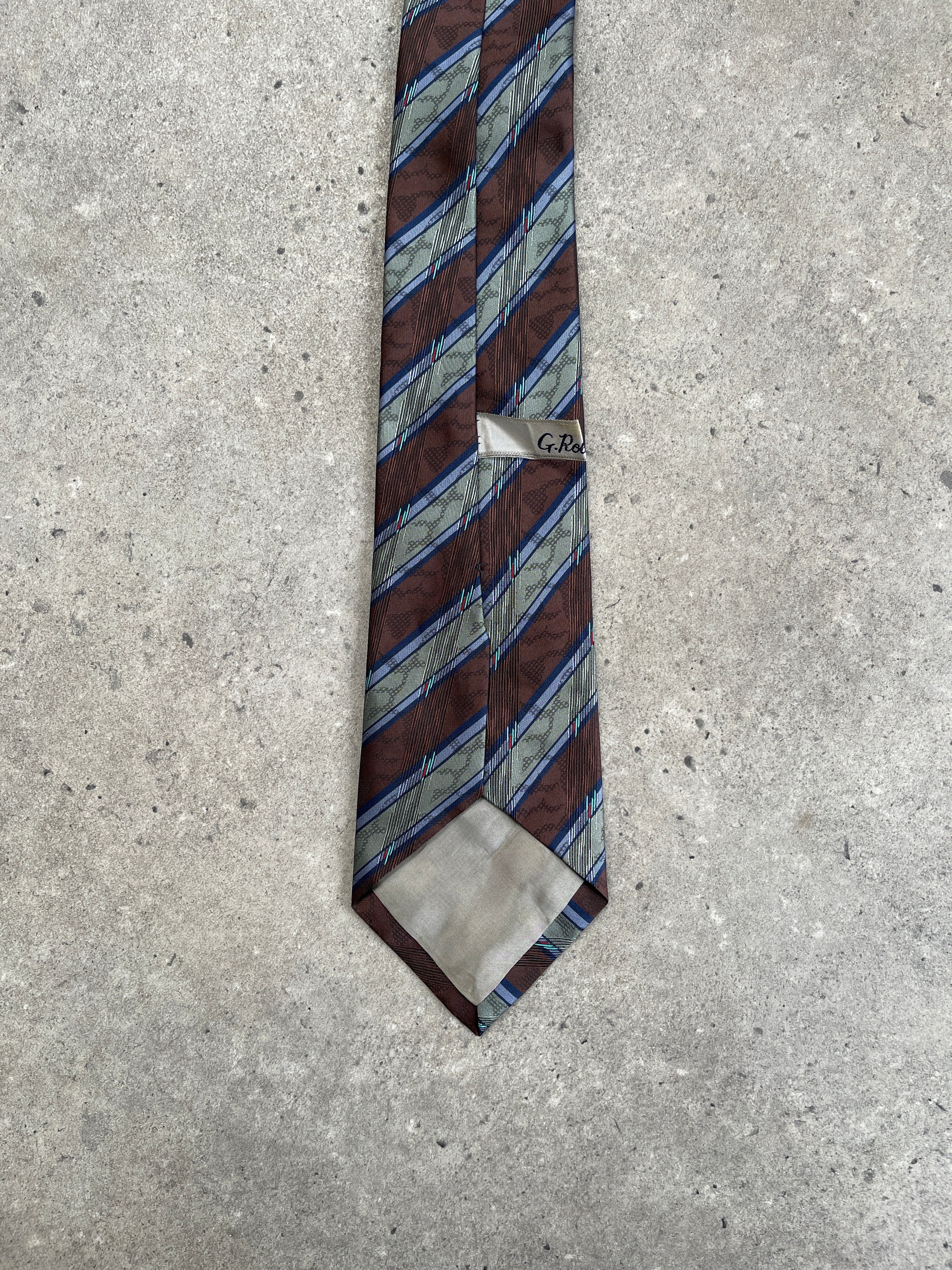 Vintage 1980s Diagonal Striped Tie