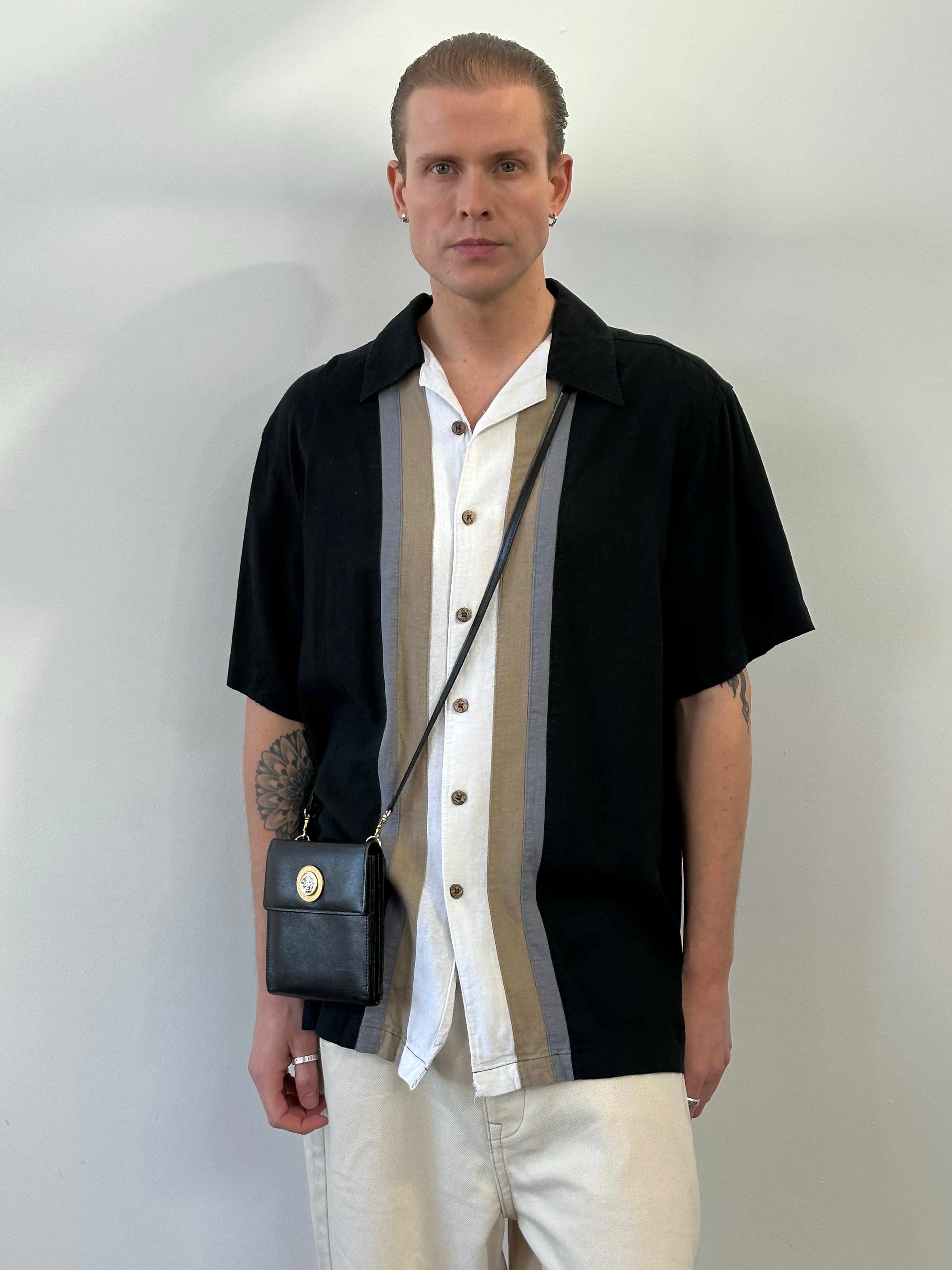Vintage 1990s Linen Woven Shirt - XL