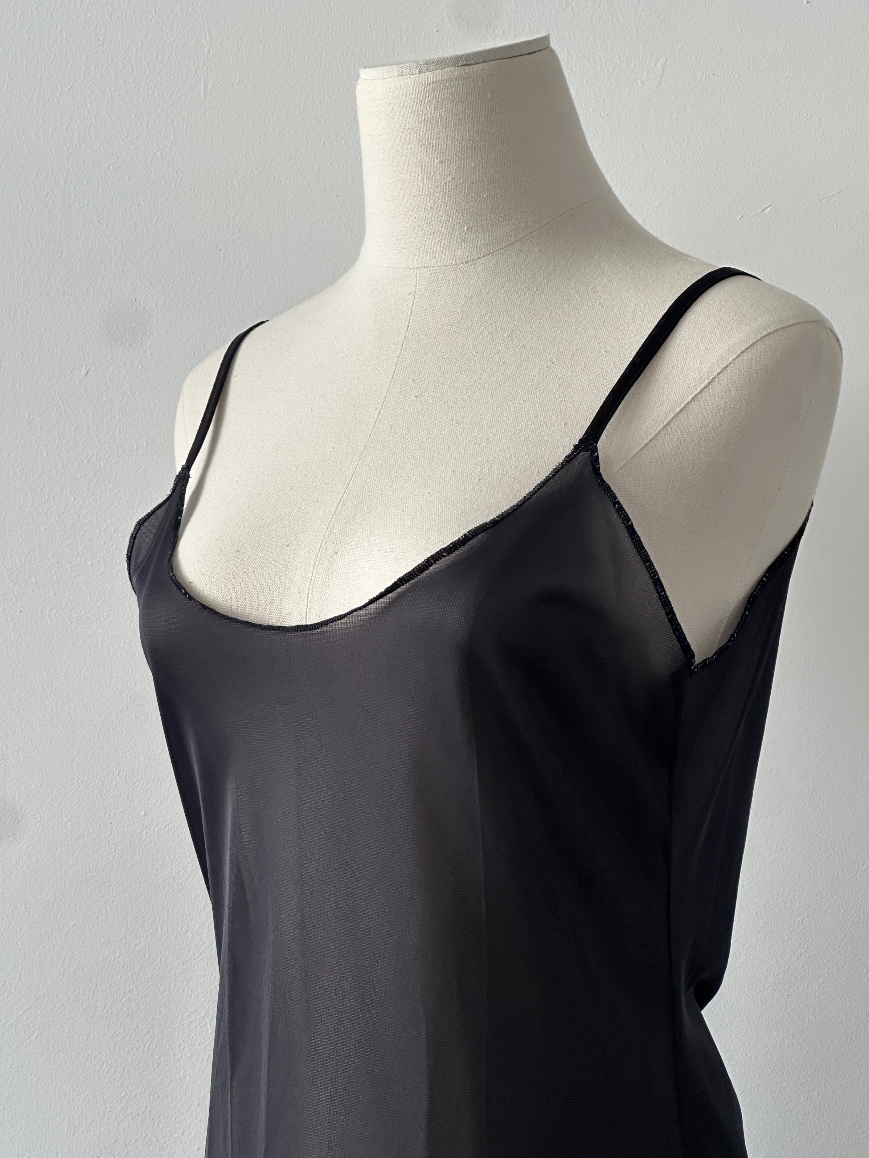 Italian Vintage 1990s Sheer Slip Dress - S-M