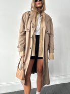 Vintage Cotton Single Breasted Belted Trench Coat - XL - SYLK