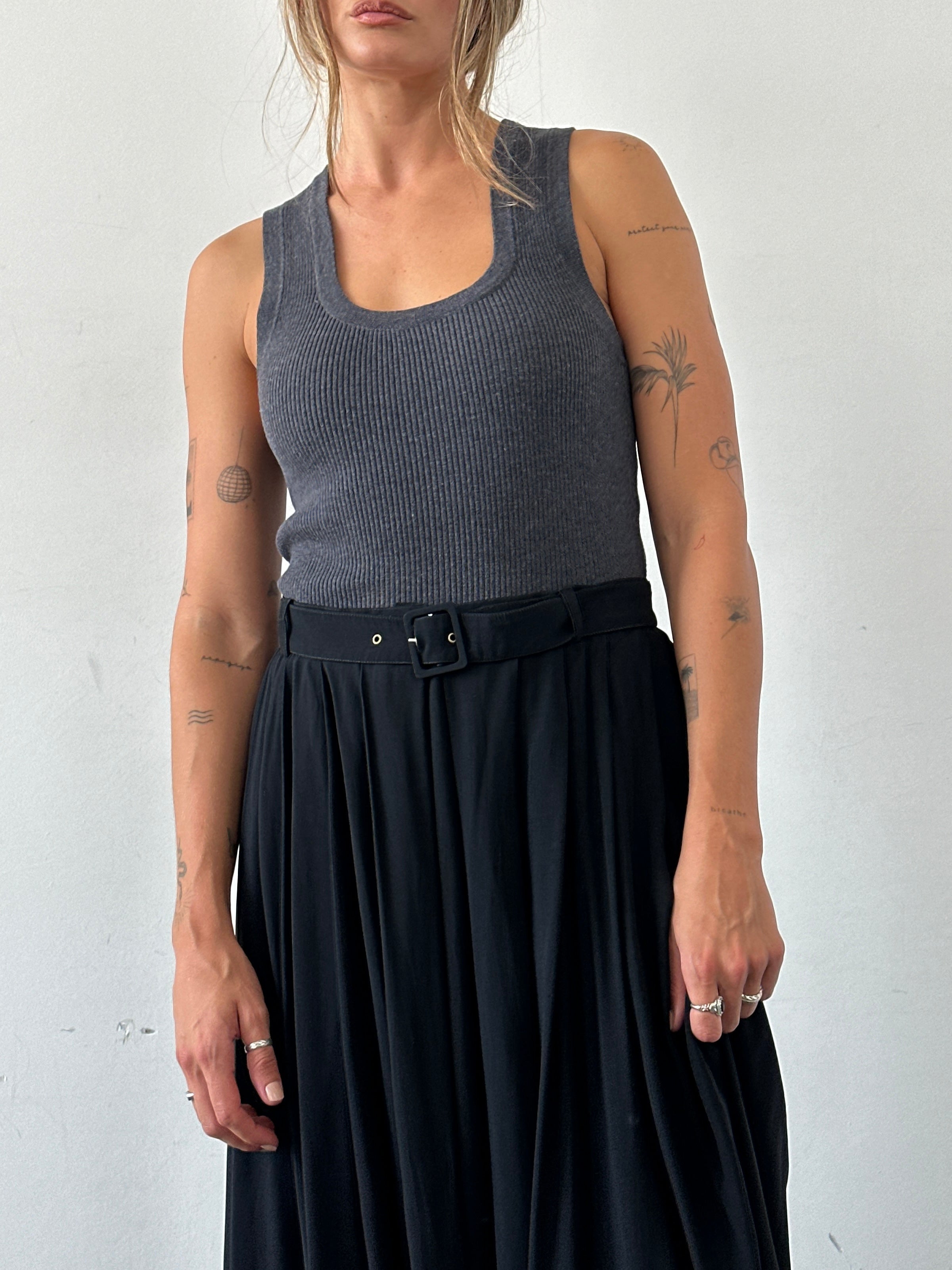 Iceberg pleated belted midi skirt in W28, featuring a flowy silhouette and stylish design, displayed on a neutral background.