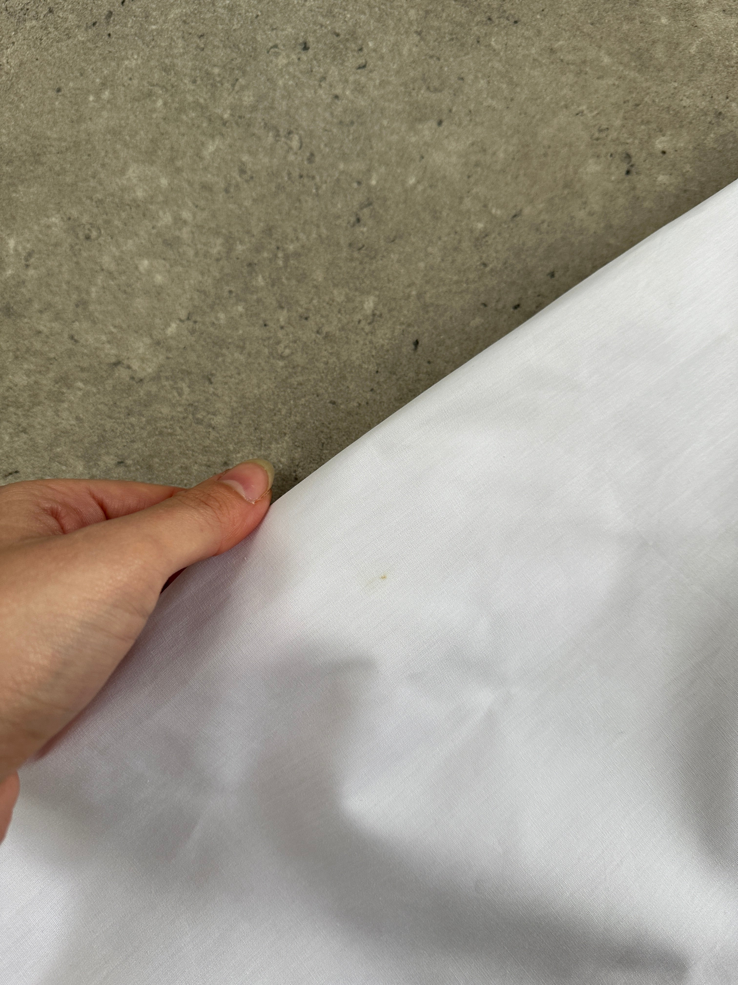 Vintage Italian vintage wing collar tuxedo dress shirt, size large, featuring classic formal style and crisp white fabric.