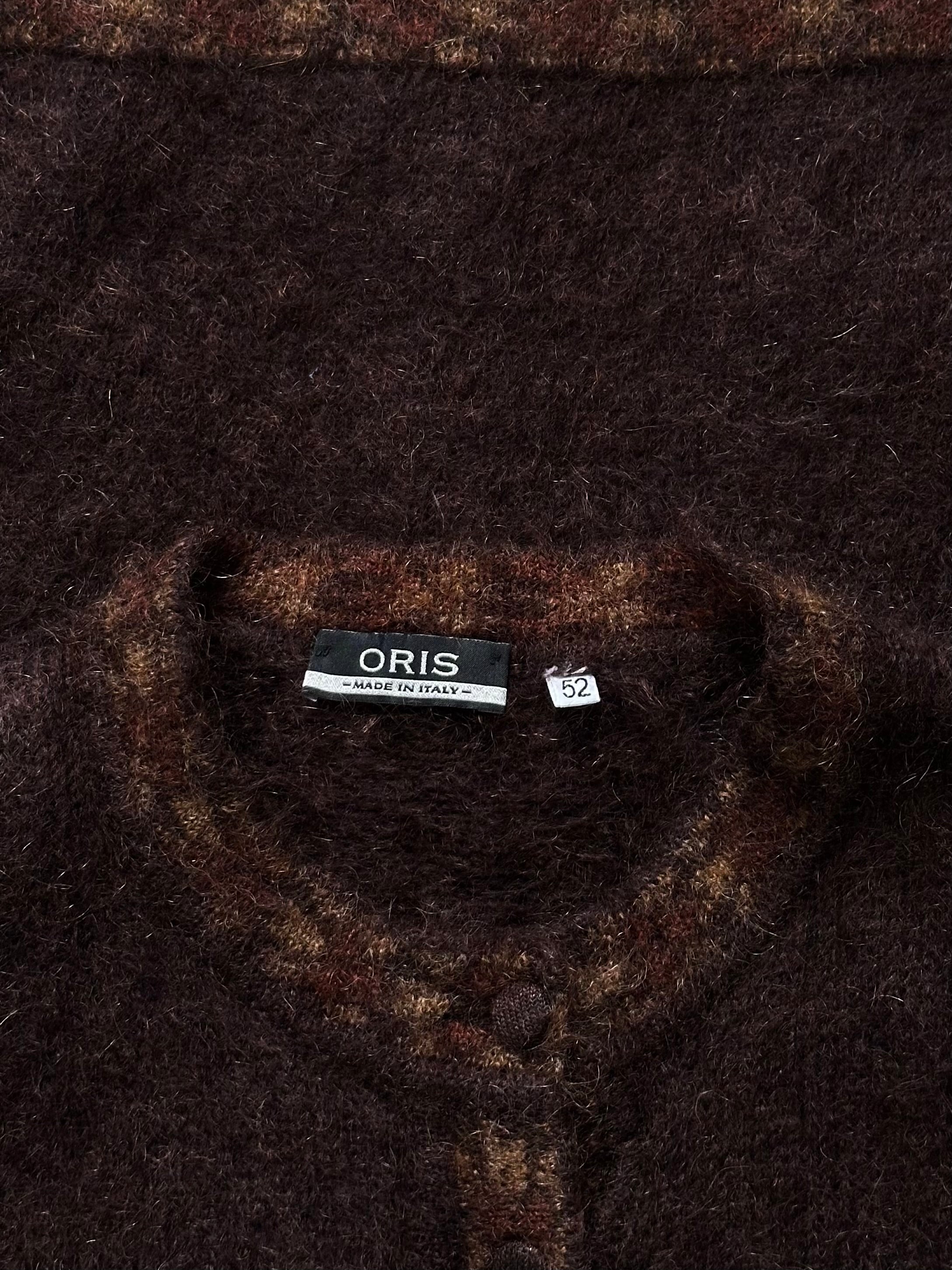 Vintage Italian 1990s mohair cardigan in size S/M, featuring a cozy knit and classic design, perfect for a retro-inspired look.
